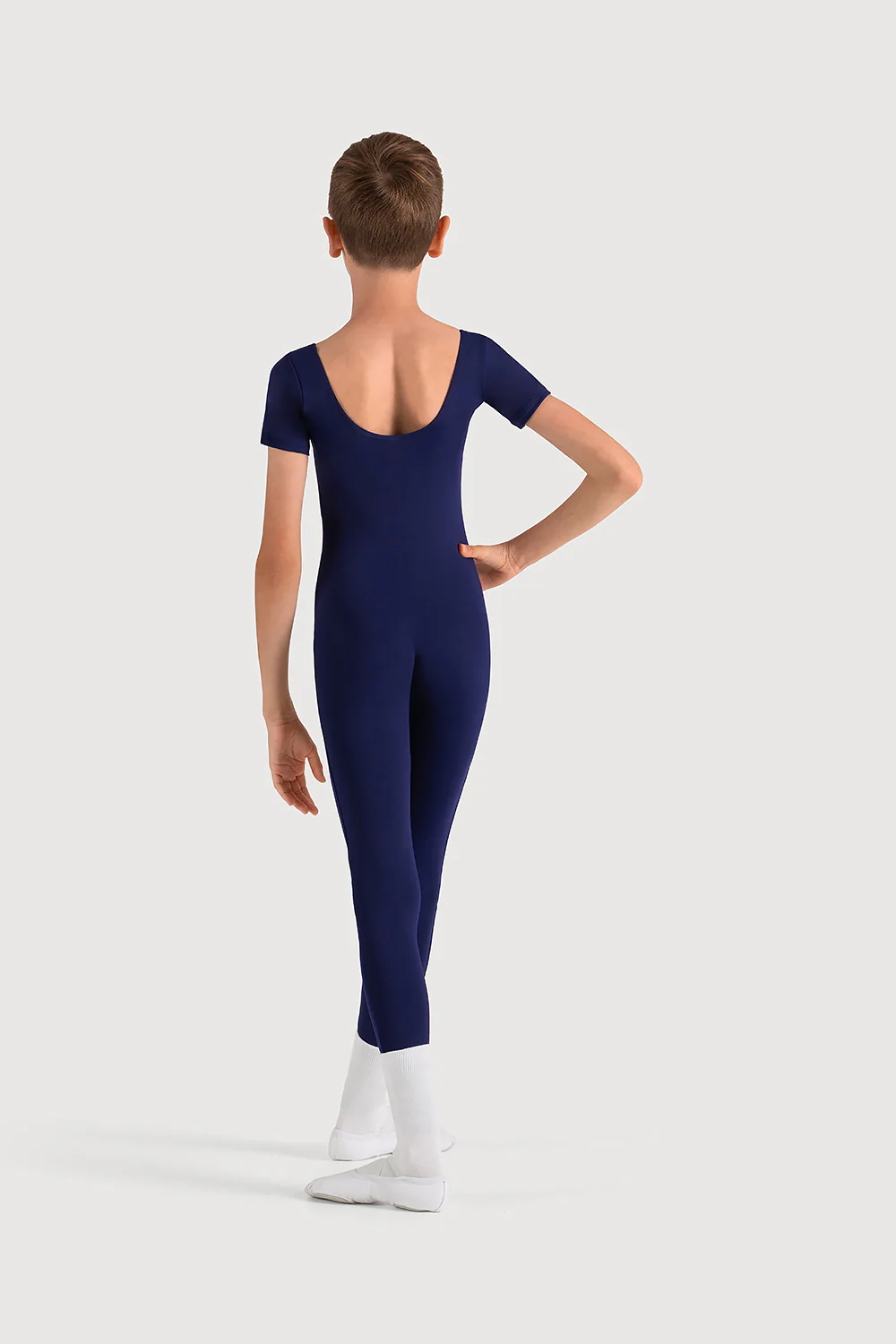 U3872B - Bloch Microlux™ Scoop Neck Cap Sleeve Boys Unitard - Image 2