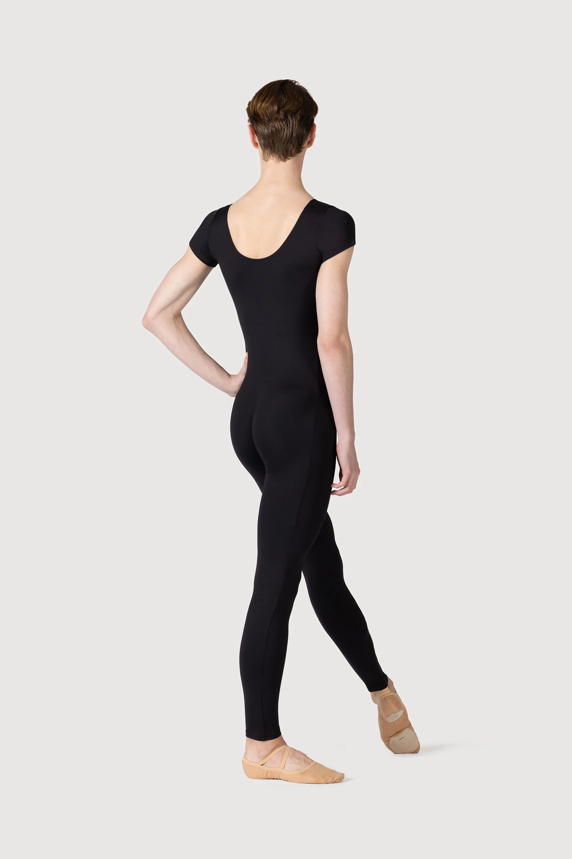 U3872M - Bloch Microlux™ Scoop Neck Cap Sleeve Mens Unitard - Image 2