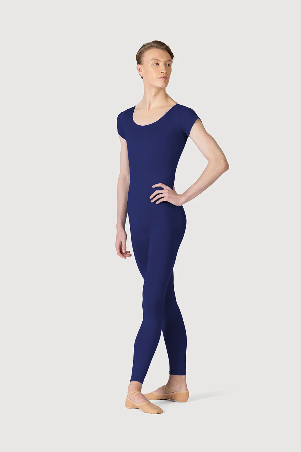 U3872M - Bloch Microlux™ Scoop Neck Cap Sleeve Mens Unitard