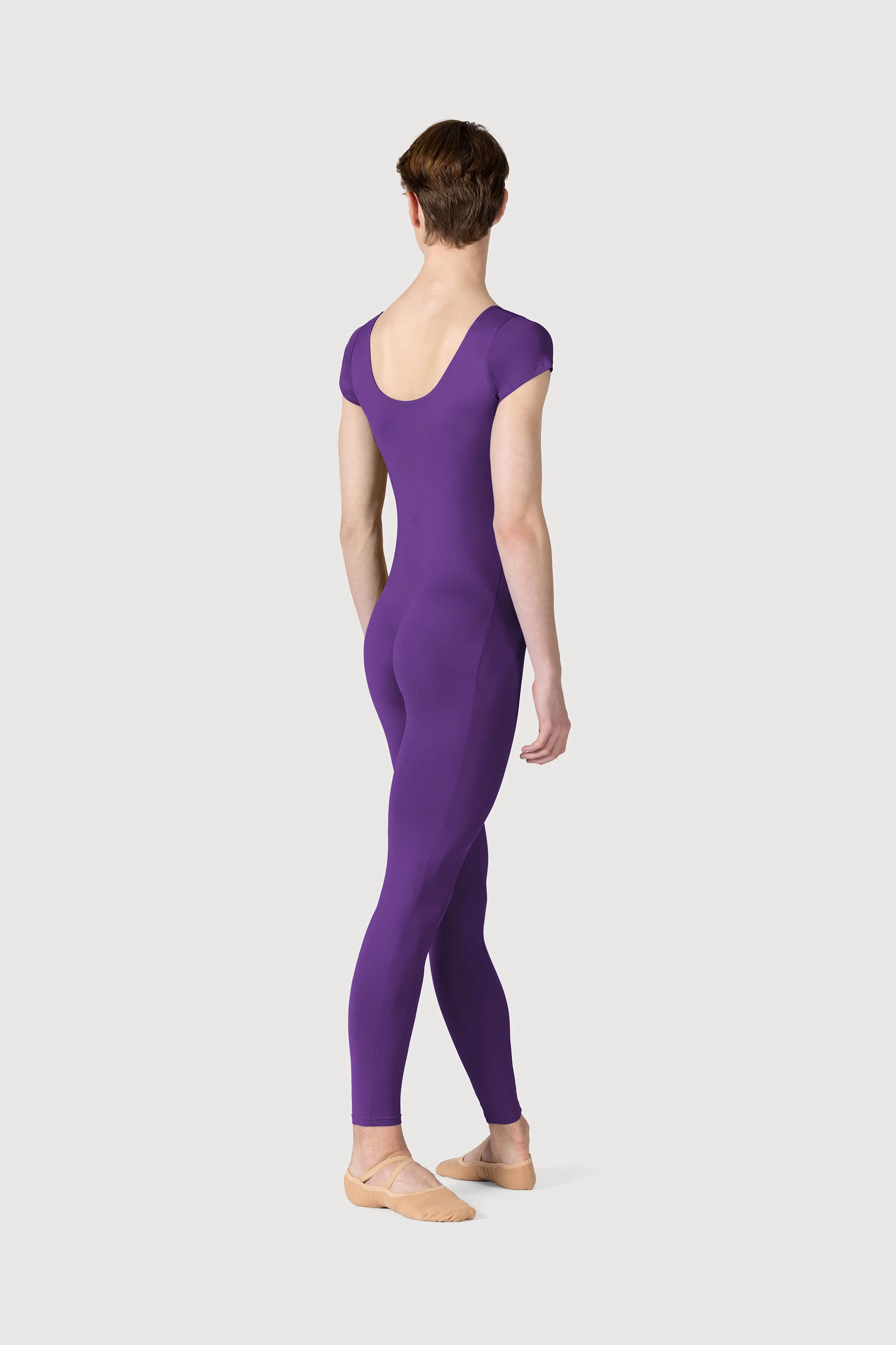 U3872M - Bloch Microlux™ Scoop Neck Cap Sleeve Mens Unitard - Image 2