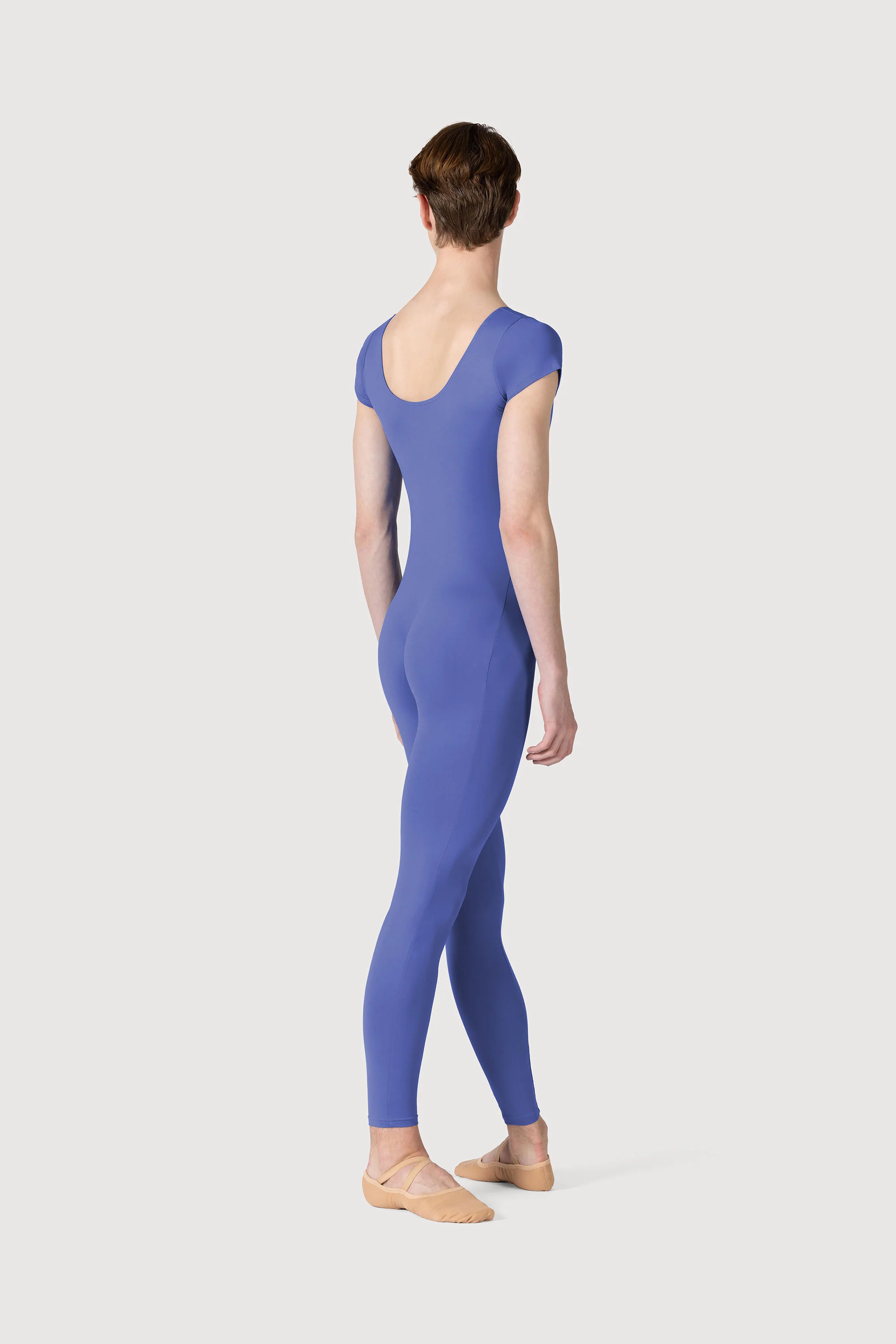 U3872M - Bloch Microlux™ Scoop Neck Cap Sleeve Mens Unitard - Image 2