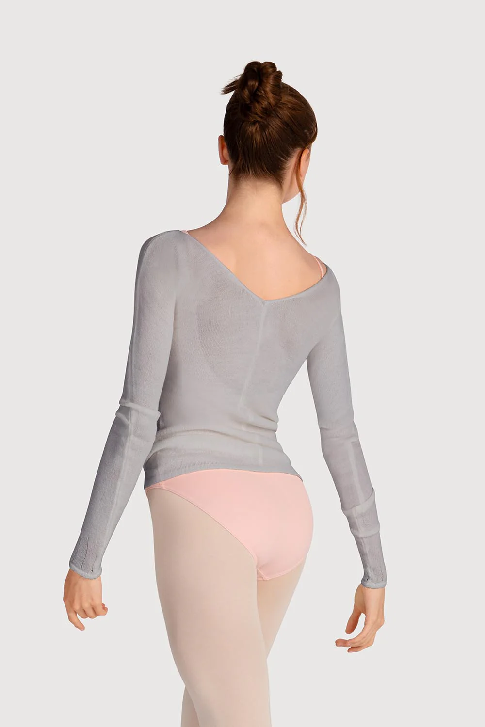 Z0105 - Bloch Kara Long Sleeve V Womens Top - Image 2