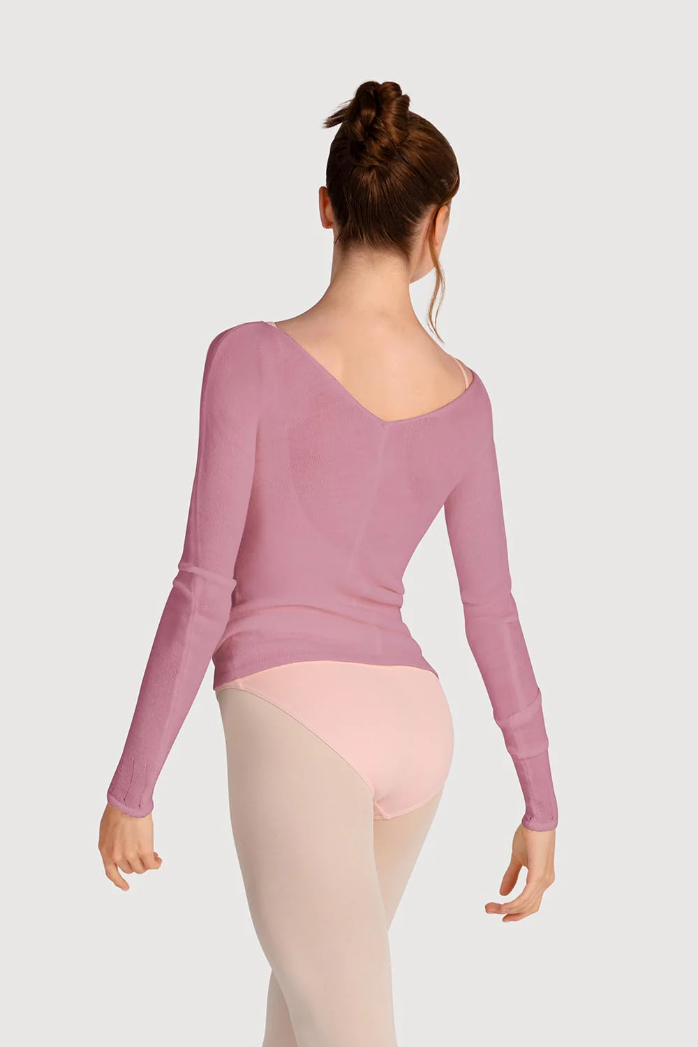 Z0105 - Bloch Kara Long Sleeve V Womens Top - Image 2