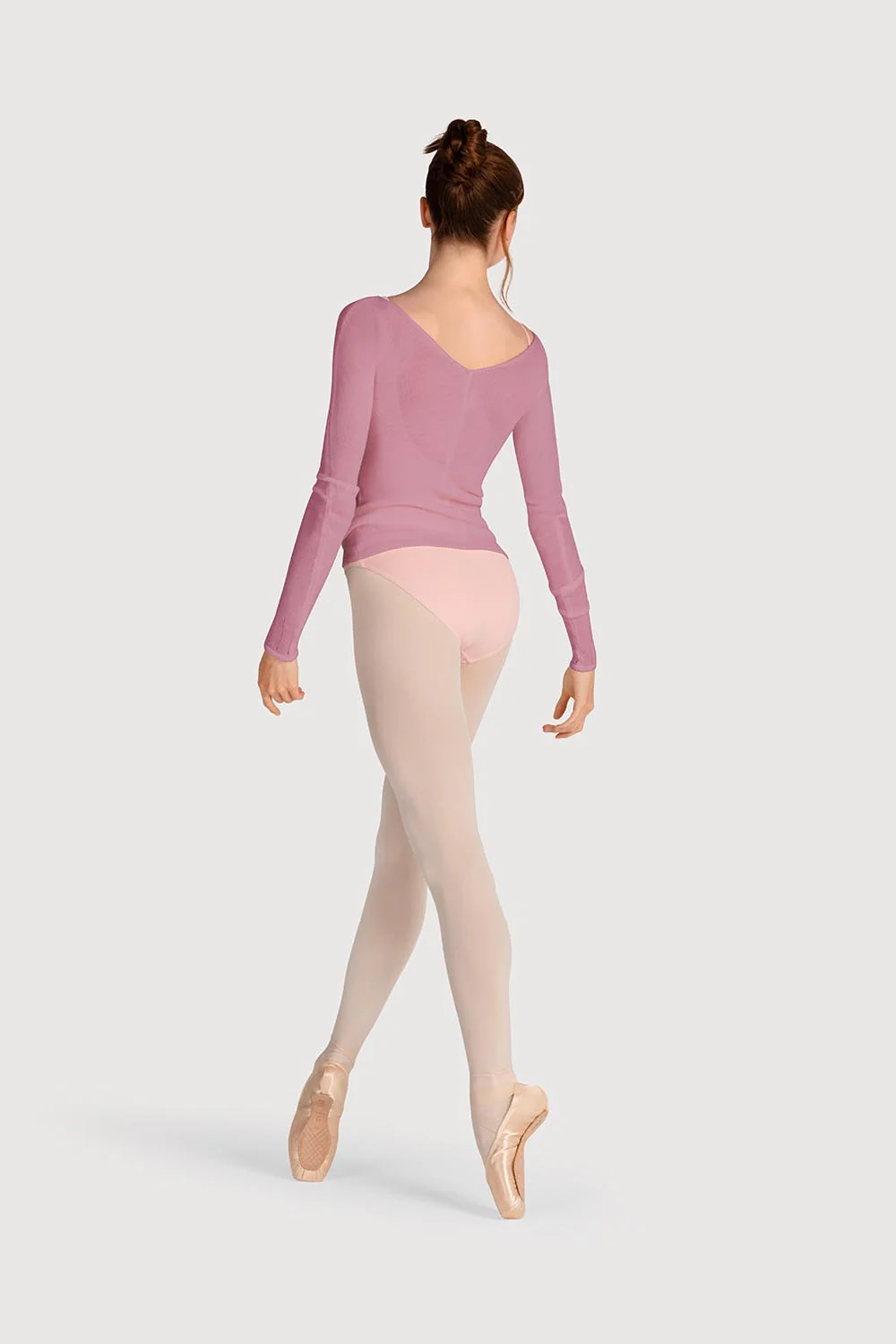 Z0105 - Bloch Kara Long Sleeve V Womens Top - Image 4