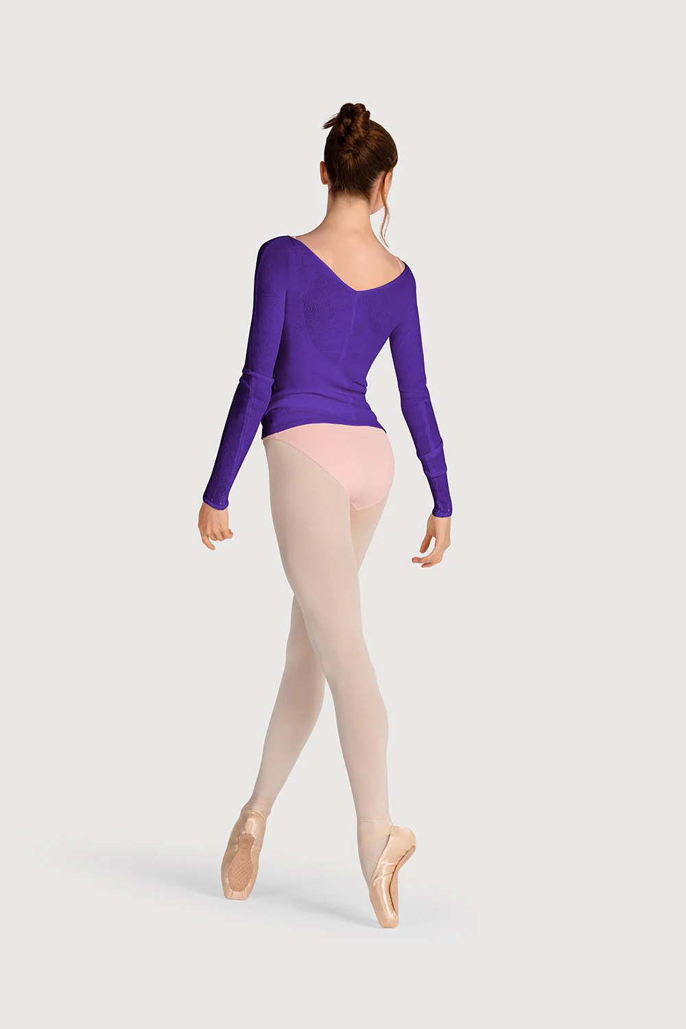 Z0105 - Bloch Kara Long Sleeve V Womens Top - Image 4