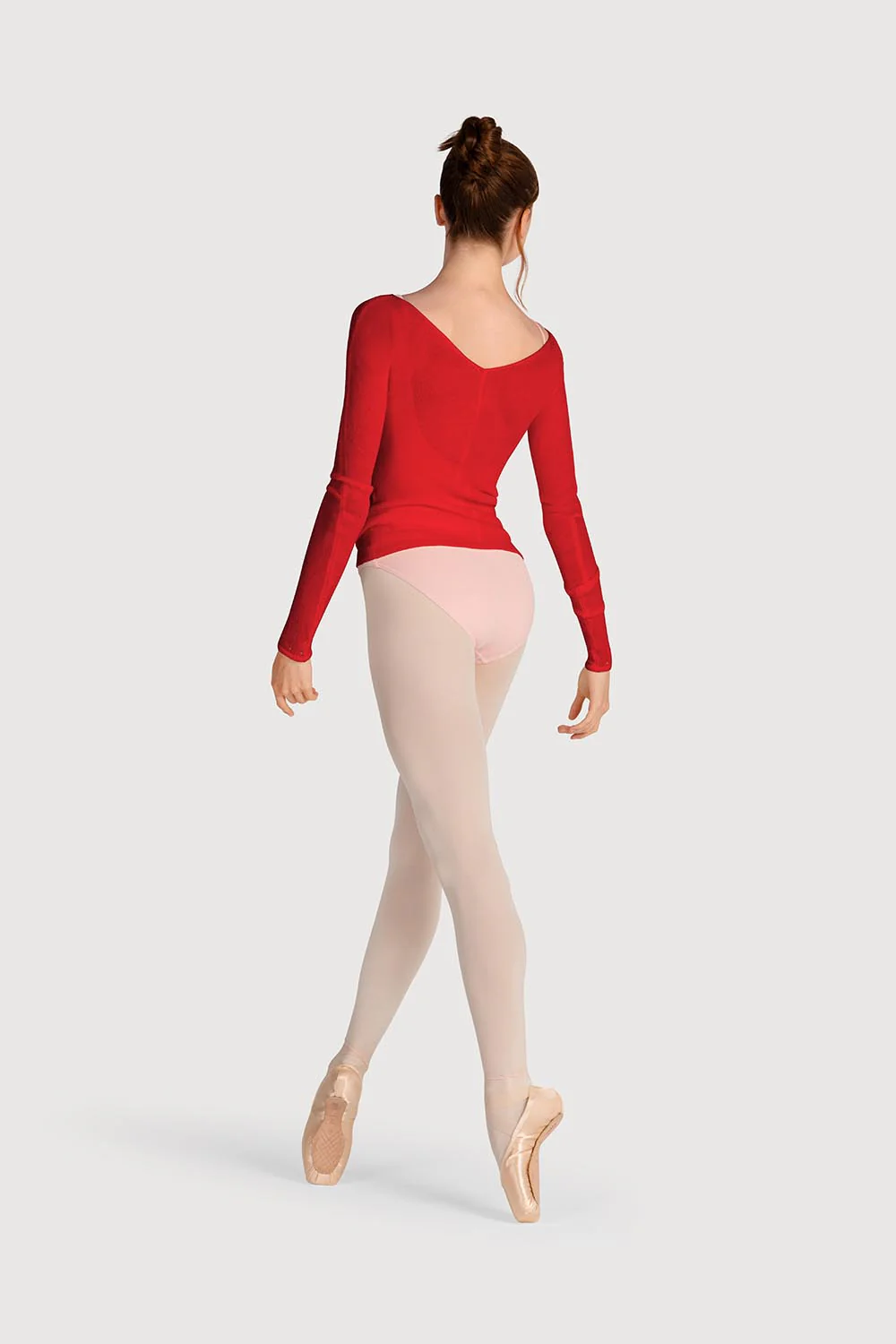 Z0105 - Bloch Kara Long Sleeve V Womens Top - Image 4