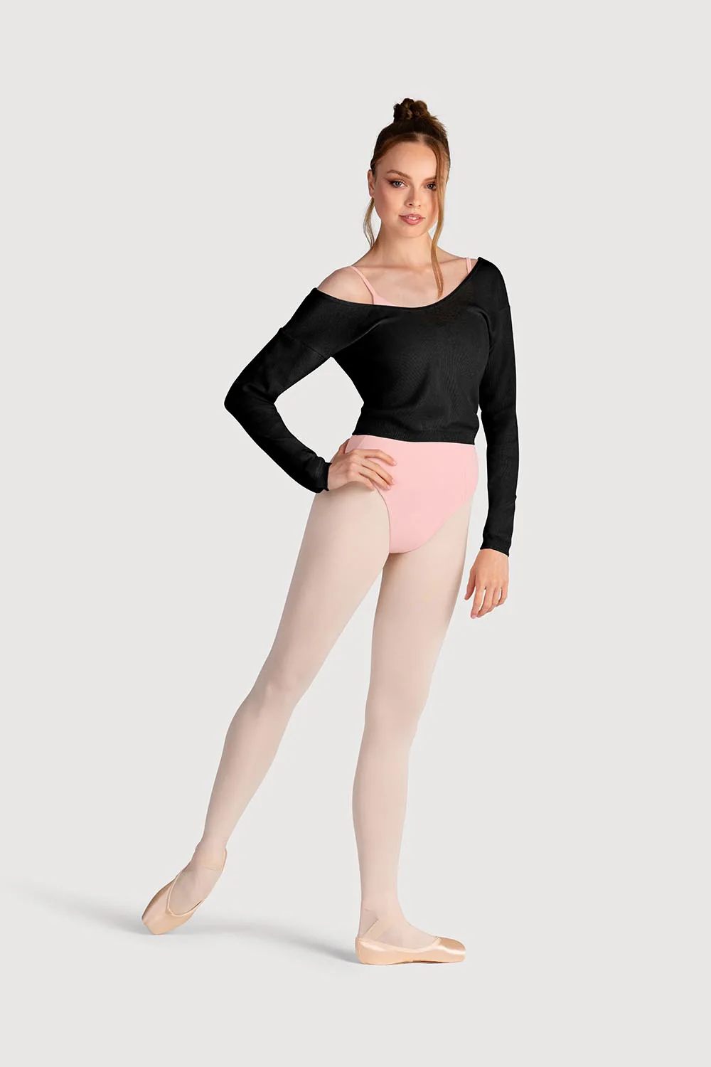Z0143 - Bloch Overt Cropped Long Sleeve Womens Sweater - Image 3