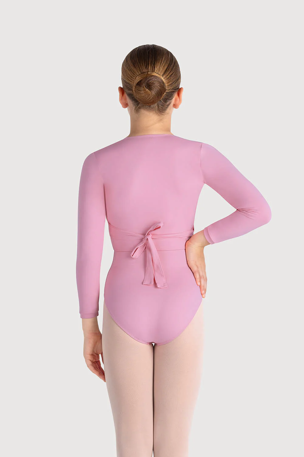 Z0858G - Bloch Overture Crossover Girls Long Sleeve Wrap Top - Image 2