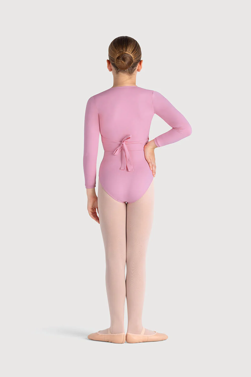 Z0858G - Bloch Overture Crossover Girls Long Sleeve Wrap Top - Image 4