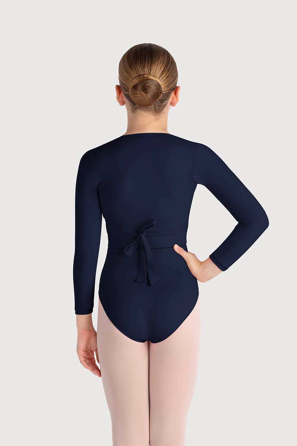 Z0858G - Bloch Overture Crossover Girls Long Sleeve Wrap Top - Image 2
