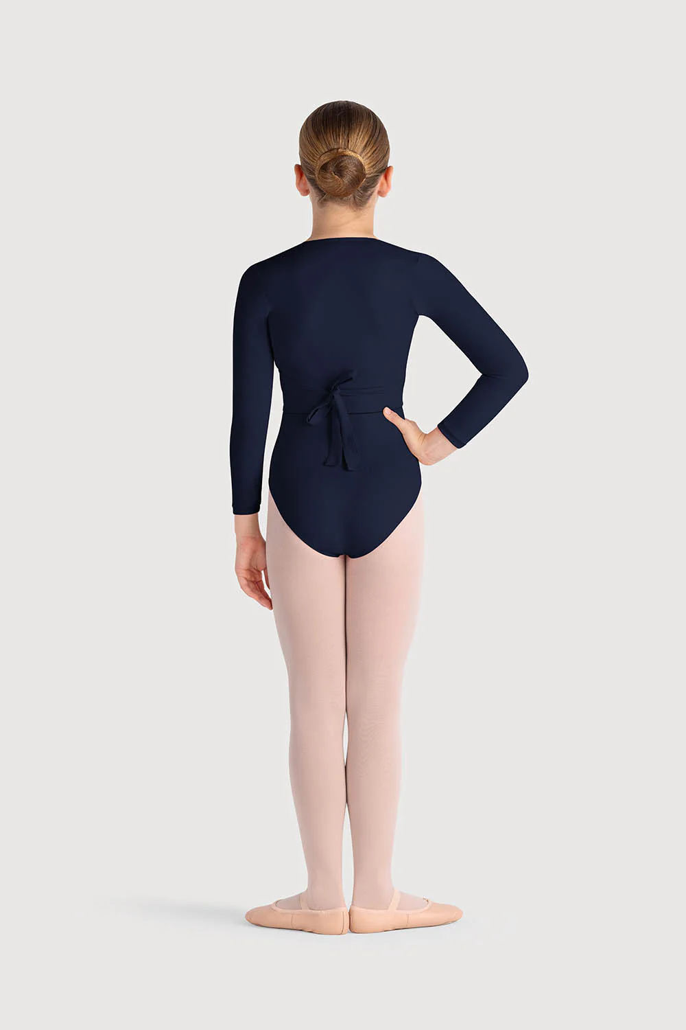 Z0858G - Bloch Overture Crossover Girls Long Sleeve Wrap Top - Image 4