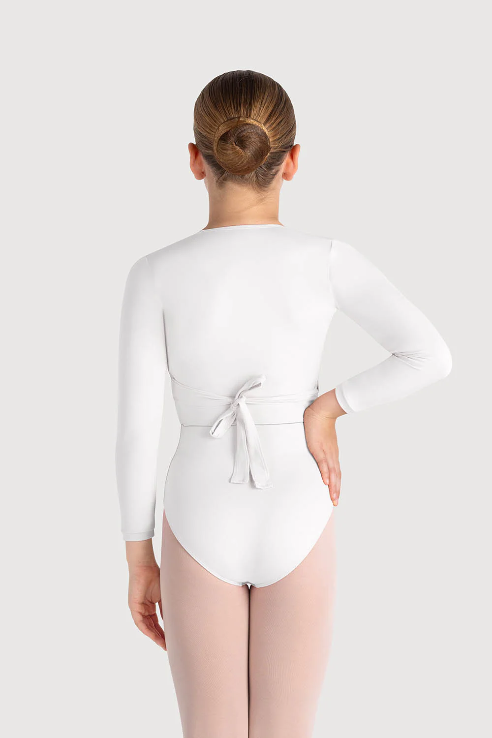 Z0858G - Bloch Overture Crossover Girls Long Sleeve Wrap Top - Image 2