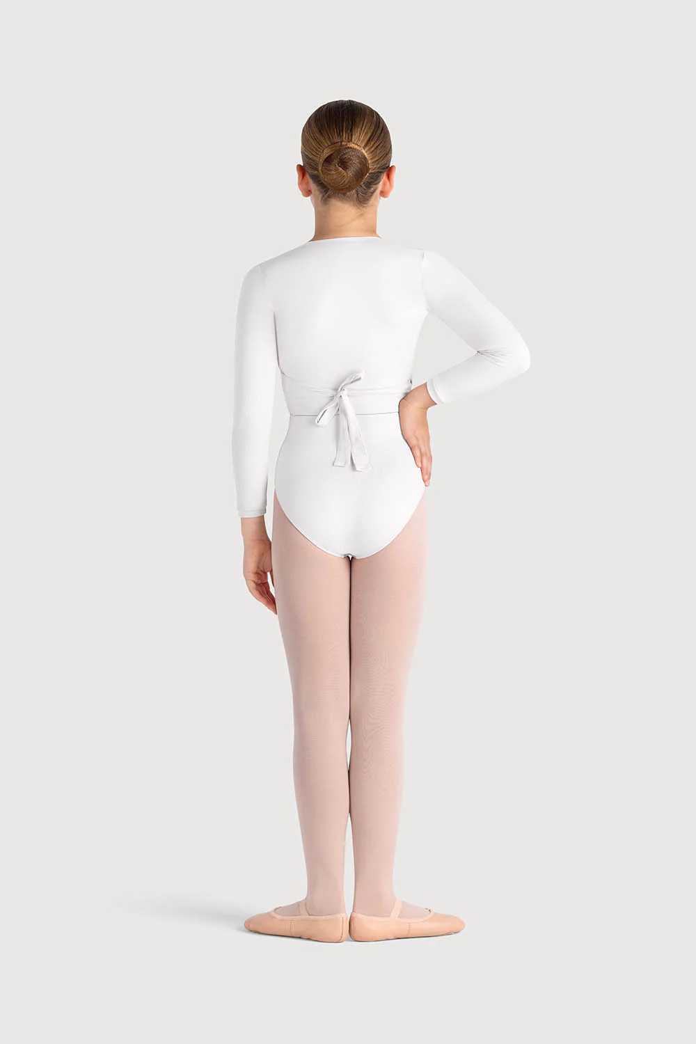 Z0858G - Bloch Overture Crossover Girls Long Sleeve Wrap Top - Image 4