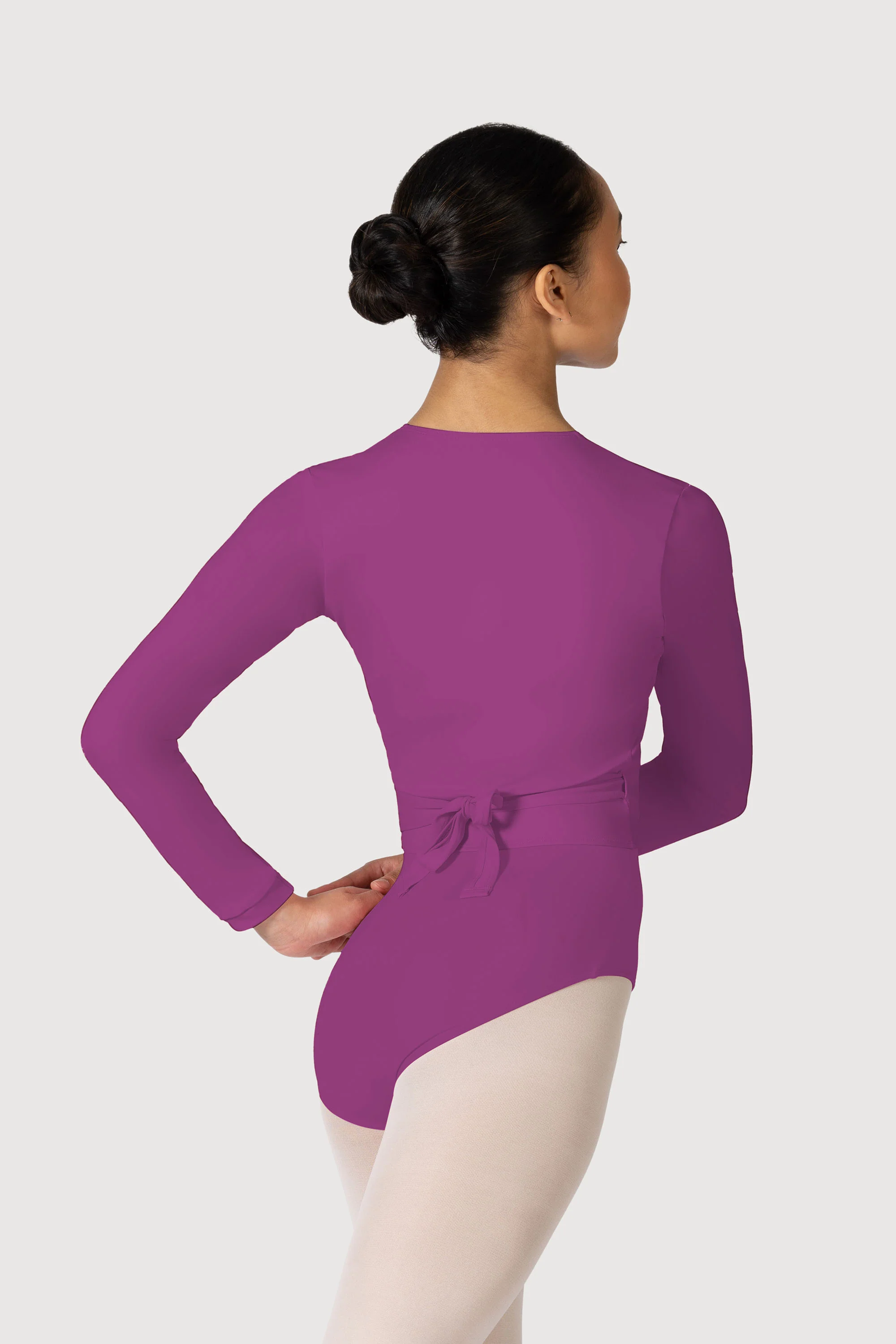 Z0858L - Bloch Overture Crossover Womens Long Sleeve Wrap Top - Image 2