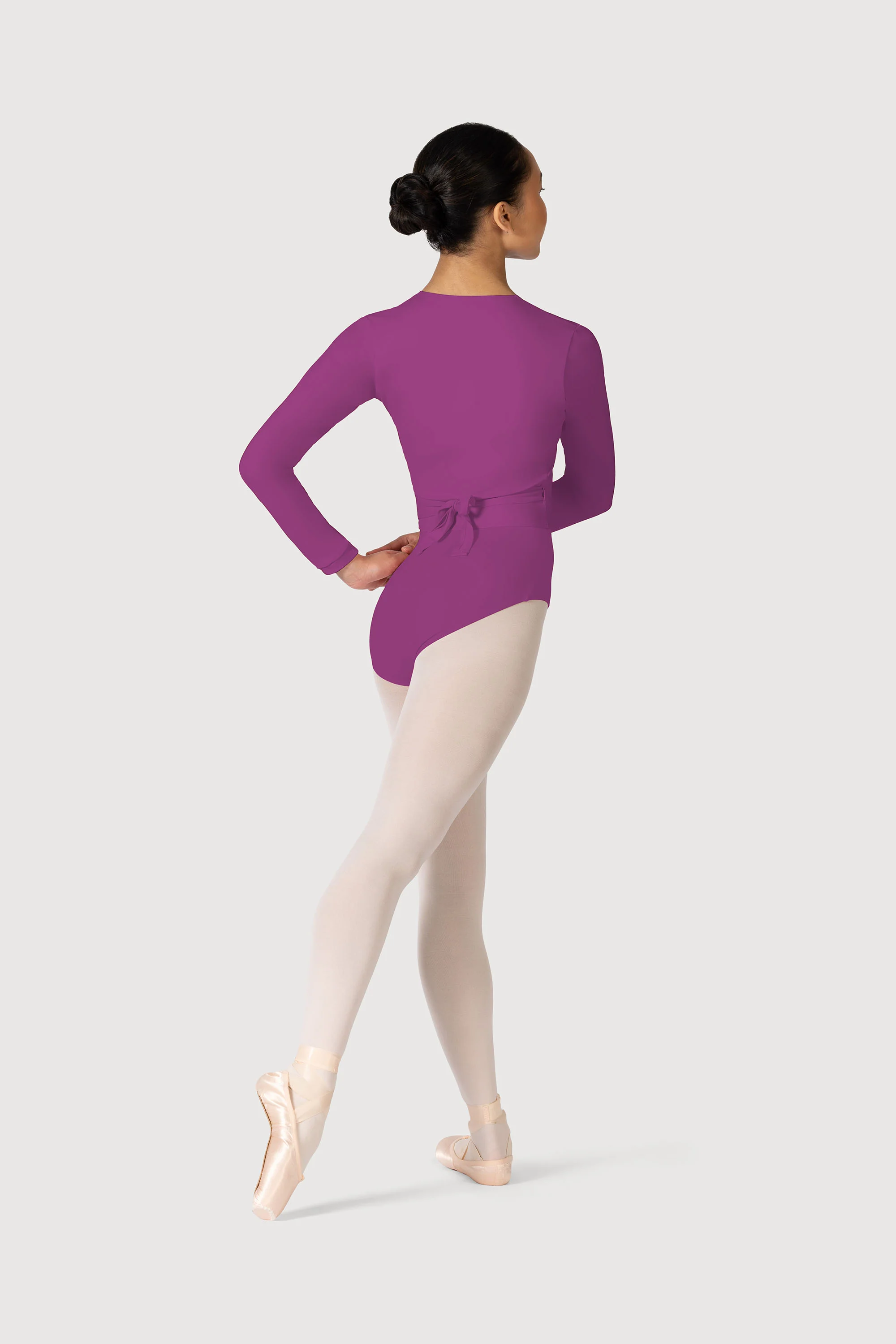 Z0858L - Bloch Overture Crossover Womens Long Sleeve Wrap Top - Image 4