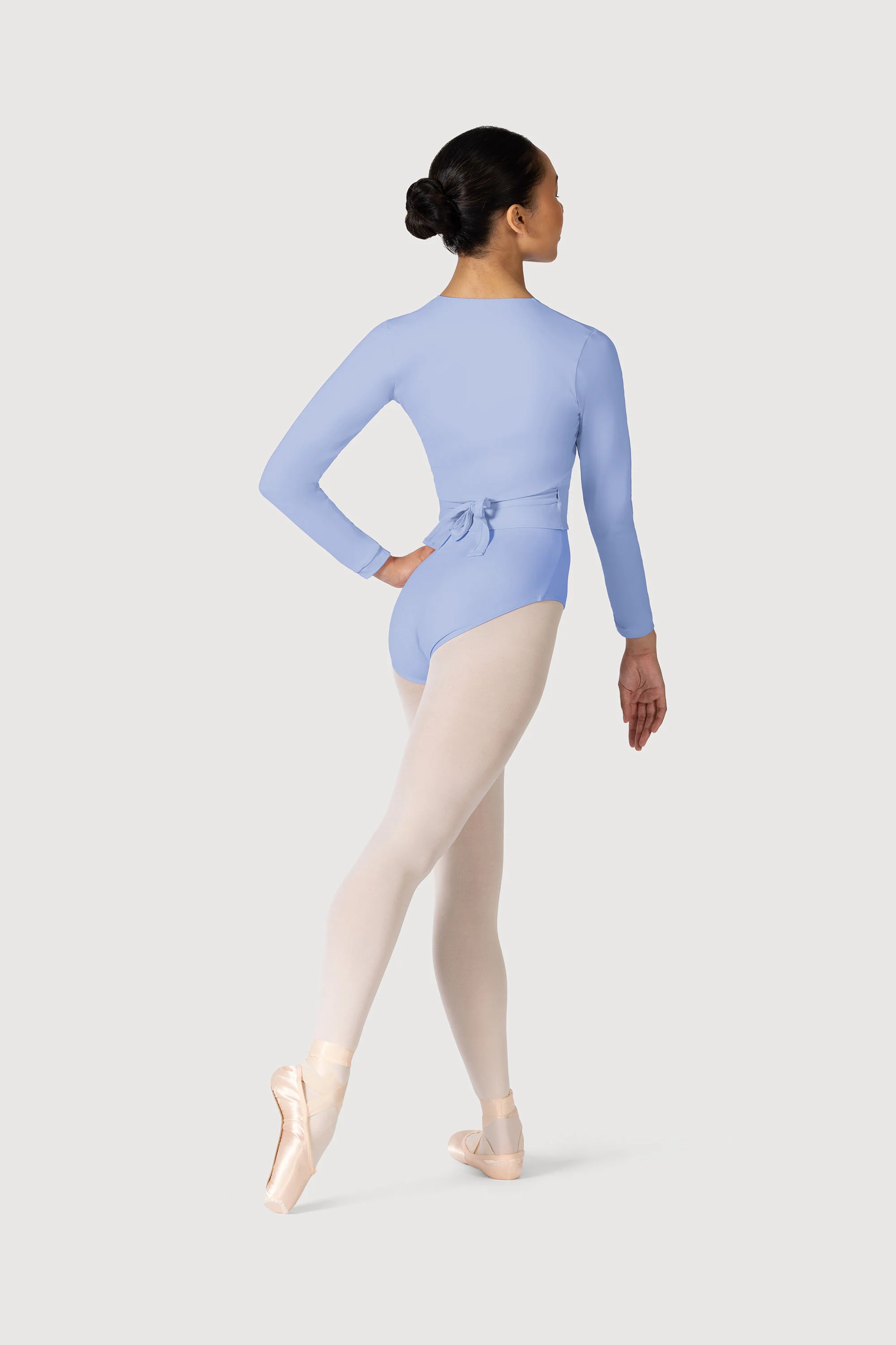 Z0858L - Bloch Overture Crossover Womens Long Sleeve Wrap Top - Image 5