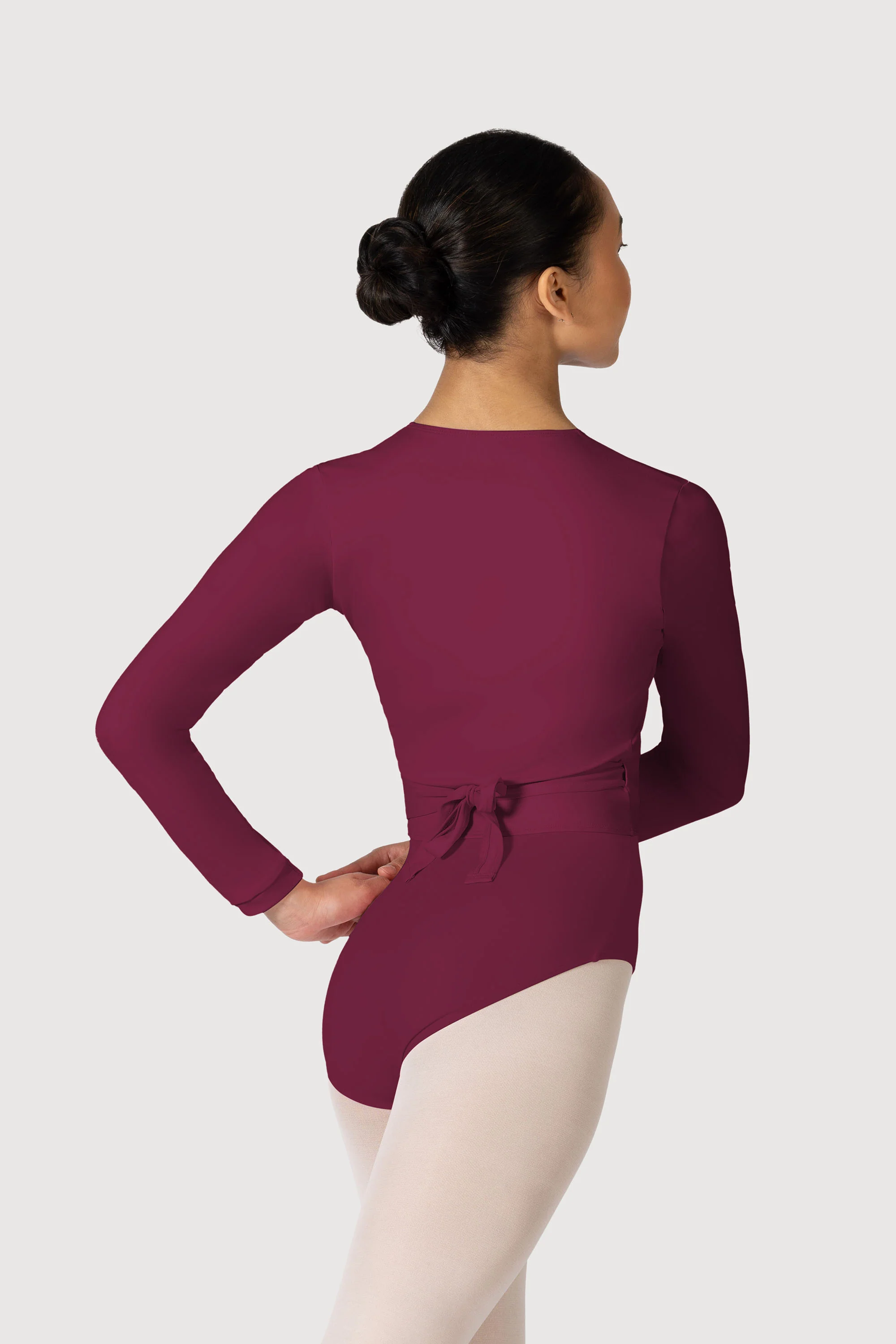 Z0858L - Bloch Overture Crossover Womens Long Sleeve Wrap Top - Image 2