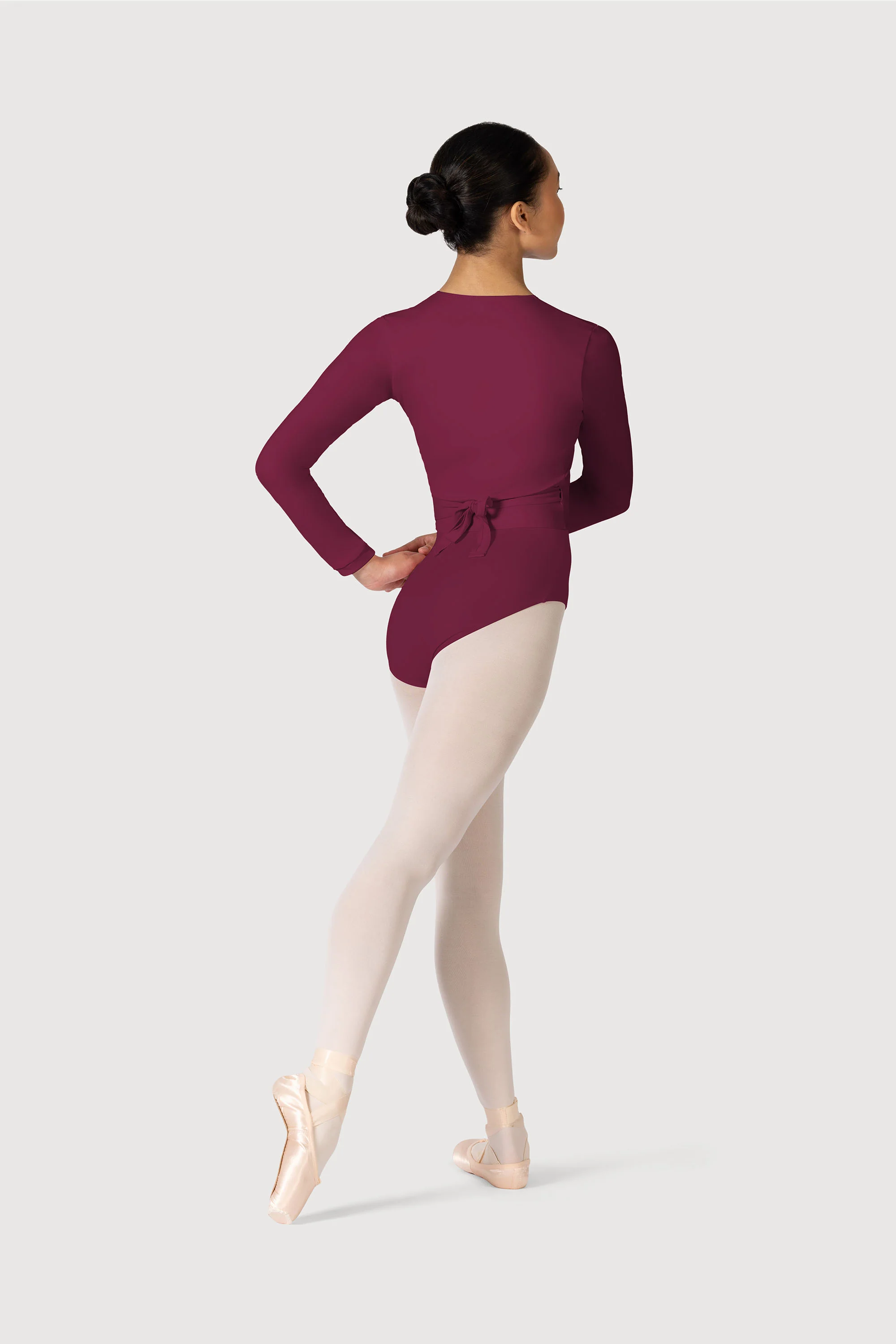 Z0858L - Bloch Overture Crossover Womens Long Sleeve Wrap Top - Image 4