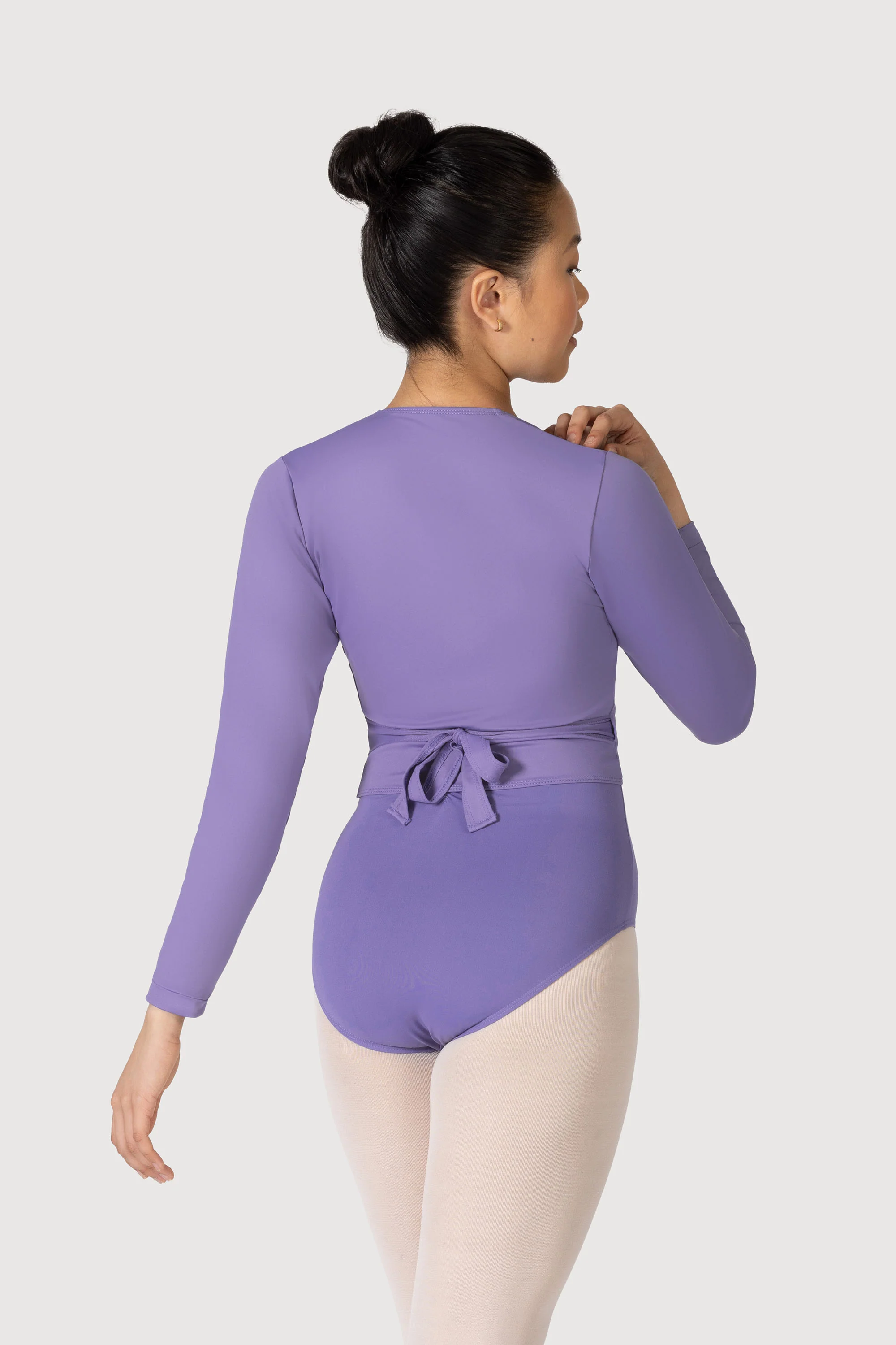Z0858L - Bloch Overture Crossover Womens Long Sleeve Wrap Top - Image 2