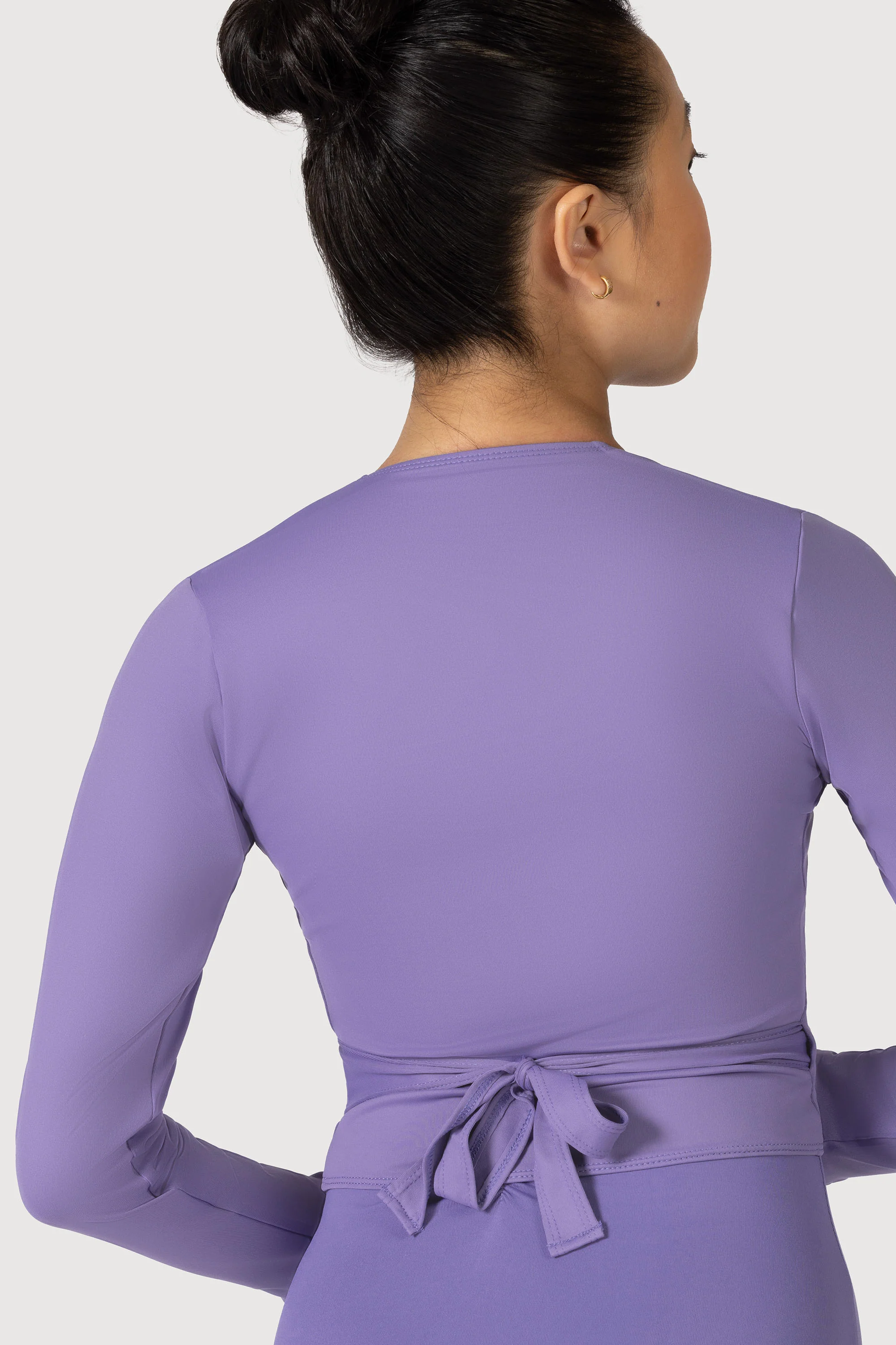 Z0858L - Bloch Overture Crossover Womens Long Sleeve Wrap Top - Image 4