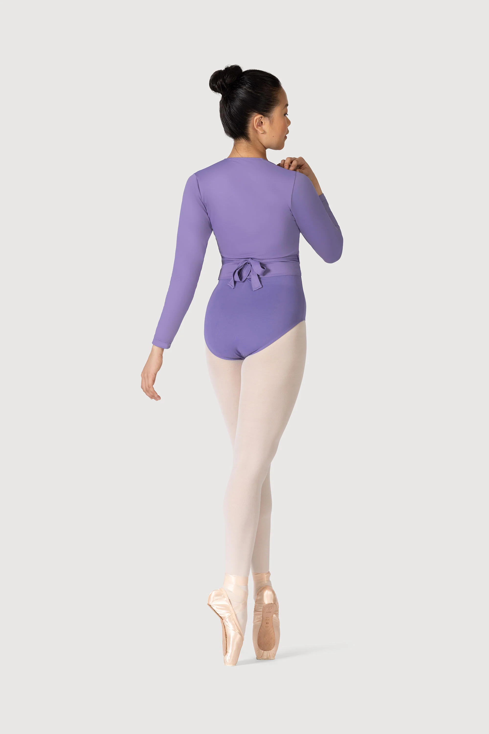 Z0858L - Bloch Overture Crossover Womens Long Sleeve Wrap Top - Image 5