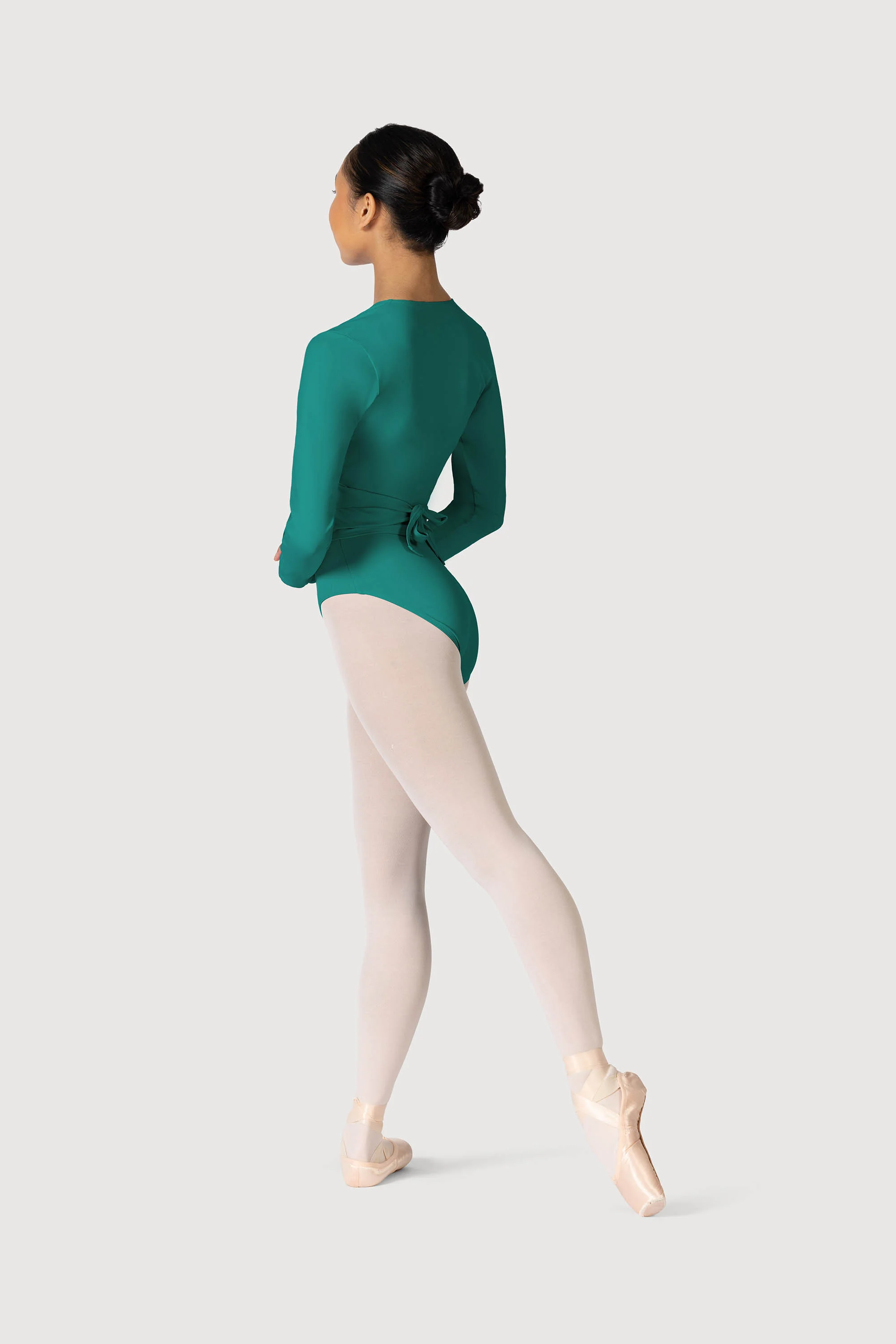 Z0858L - Bloch Overture Crossover Womens Long Sleeve Wrap Top - Image 4