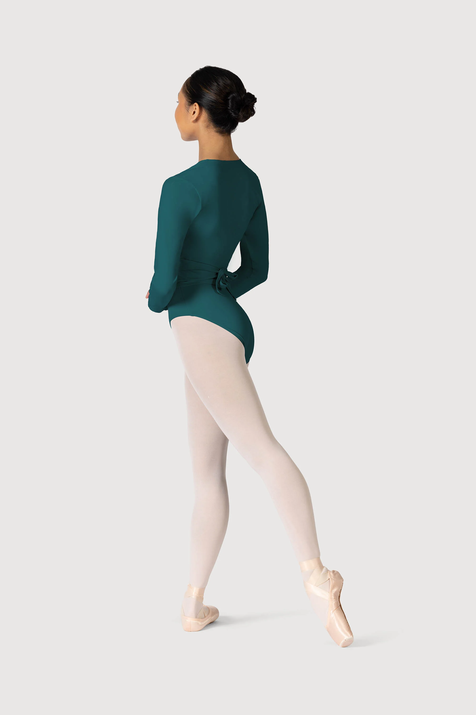 Z0858L - Bloch Overture Crossover Womens Long Sleeve Wrap Top - Image 4