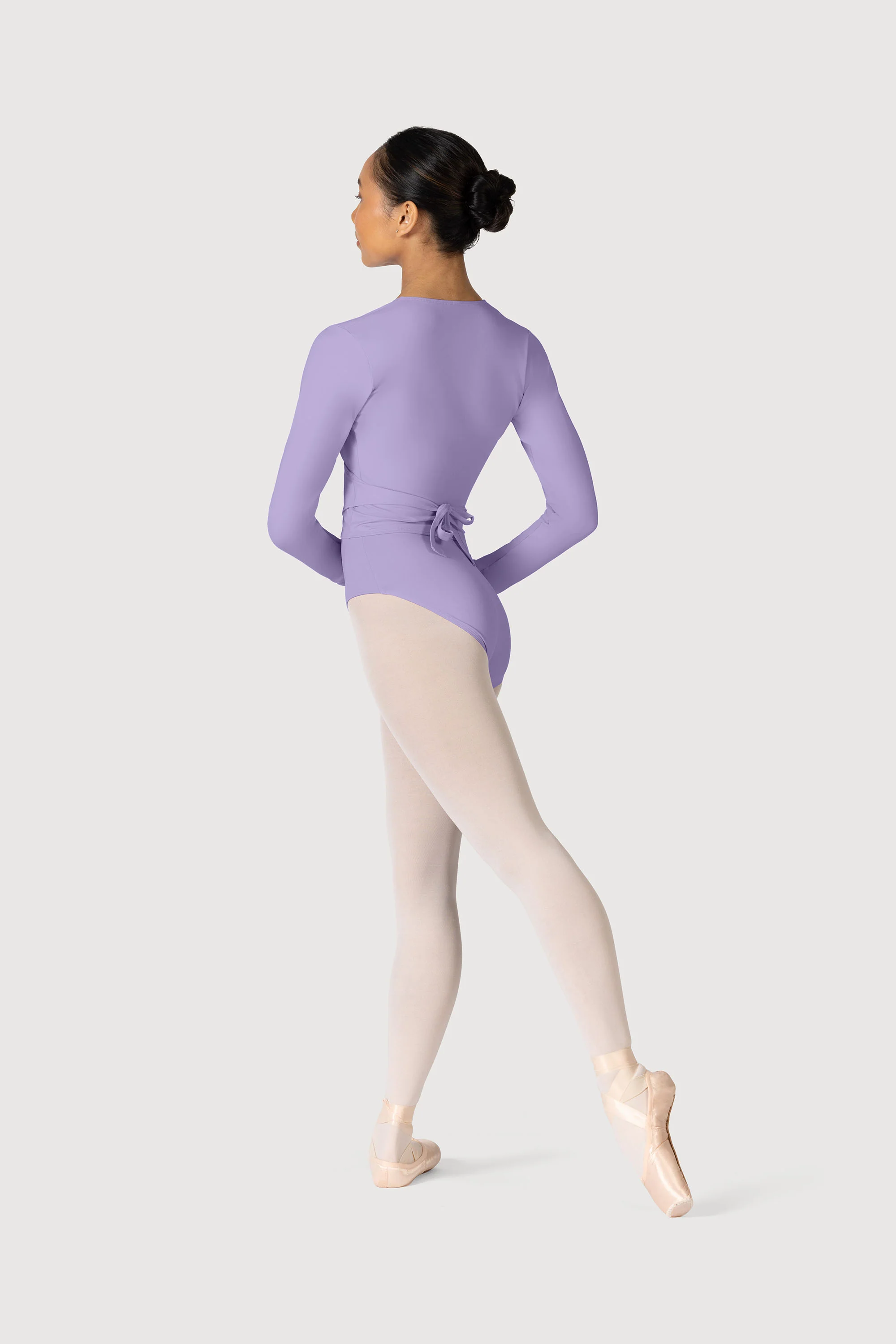 Z0858L - Bloch Overture Crossover Womens Long Sleeve Wrap Top - Image 6