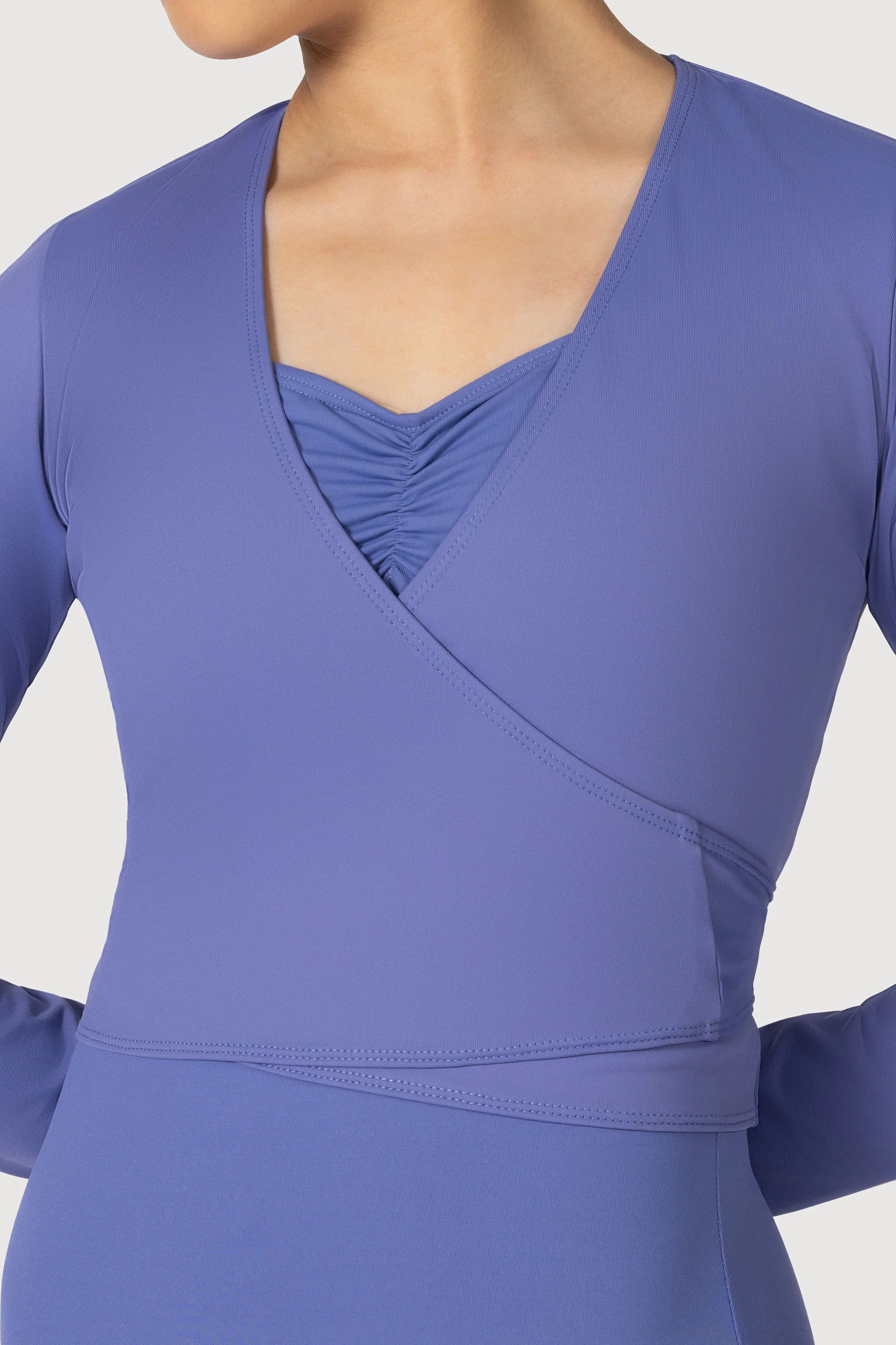 Z0858L - Bloch Overture Crossover Womens Long Sleeve Wrap Top - Image 3