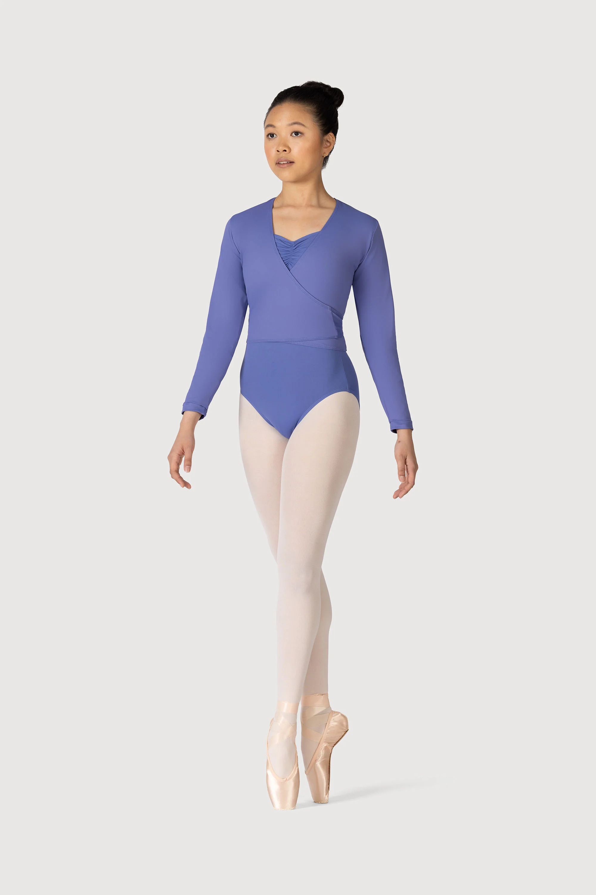 Z0858L - Bloch Overture Crossover Womens Long Sleeve Wrap Top - Image 5