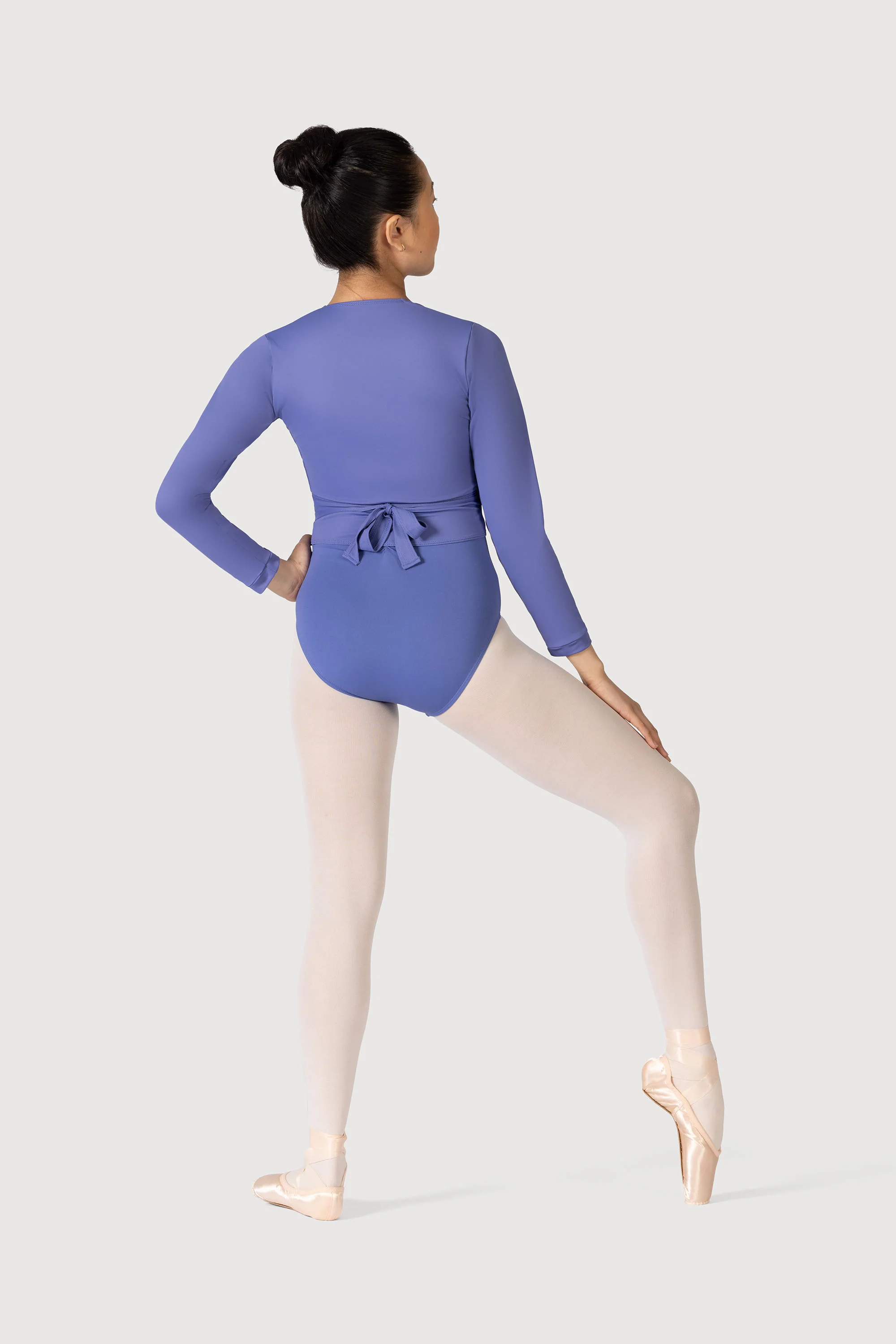 Z0858L - Bloch Overture Crossover Womens Long Sleeve Wrap Top - Image 6