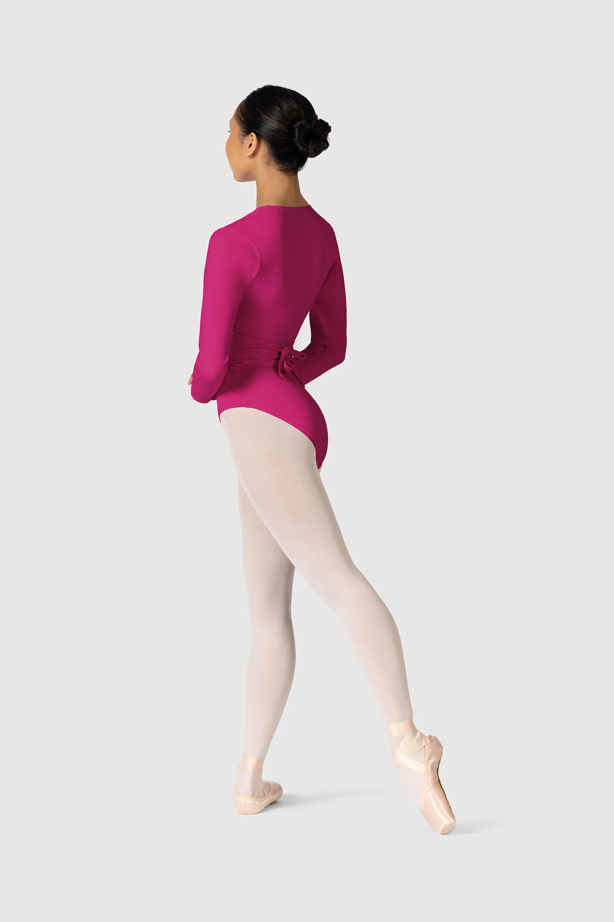 Z0858L - Bloch Overture Crossover Womens Long Sleeve Wrap Top - Image 4