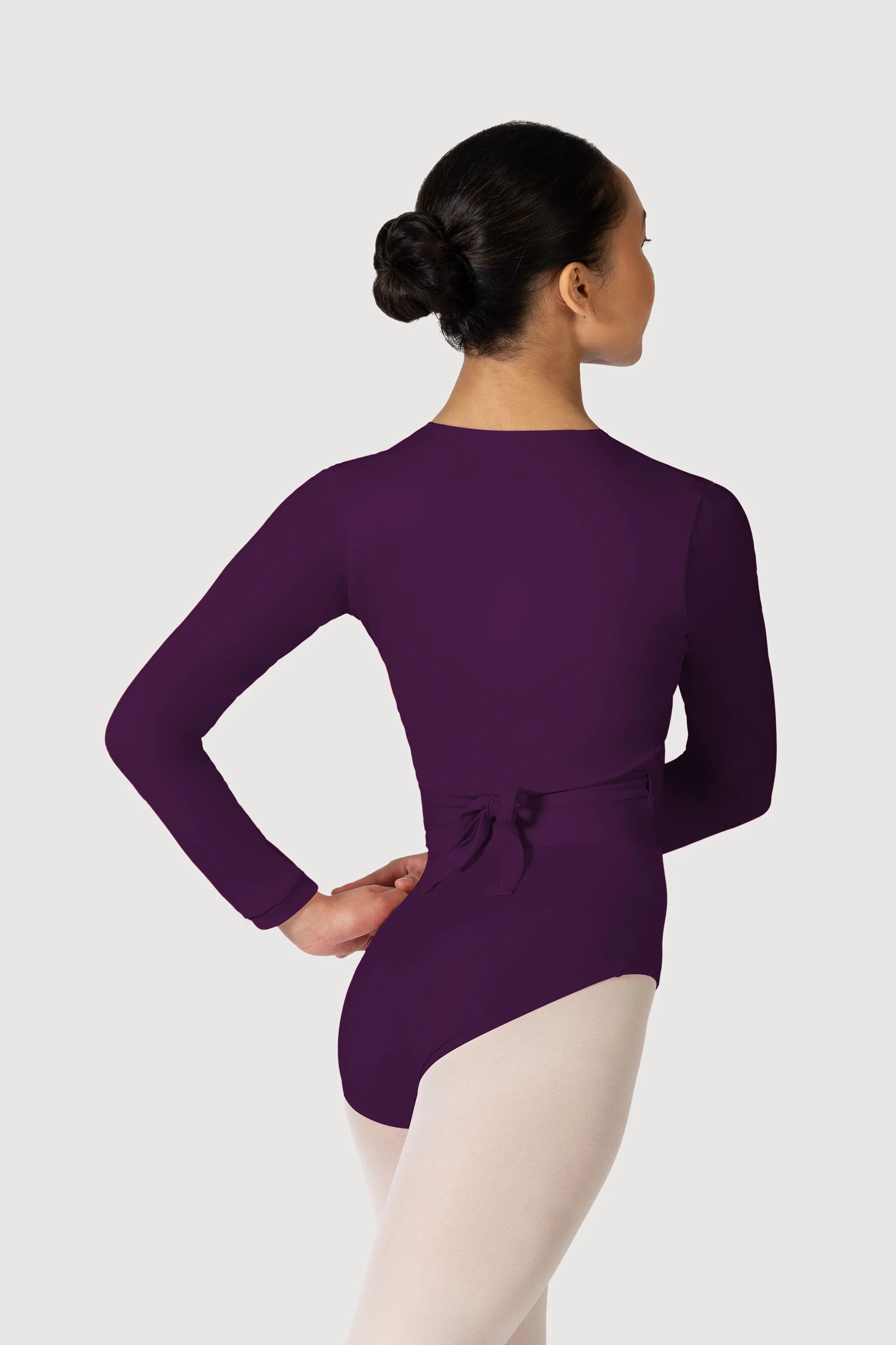 Z0858L - Bloch Overture Crossover Womens Long Sleeve Wrap Top - Image 2