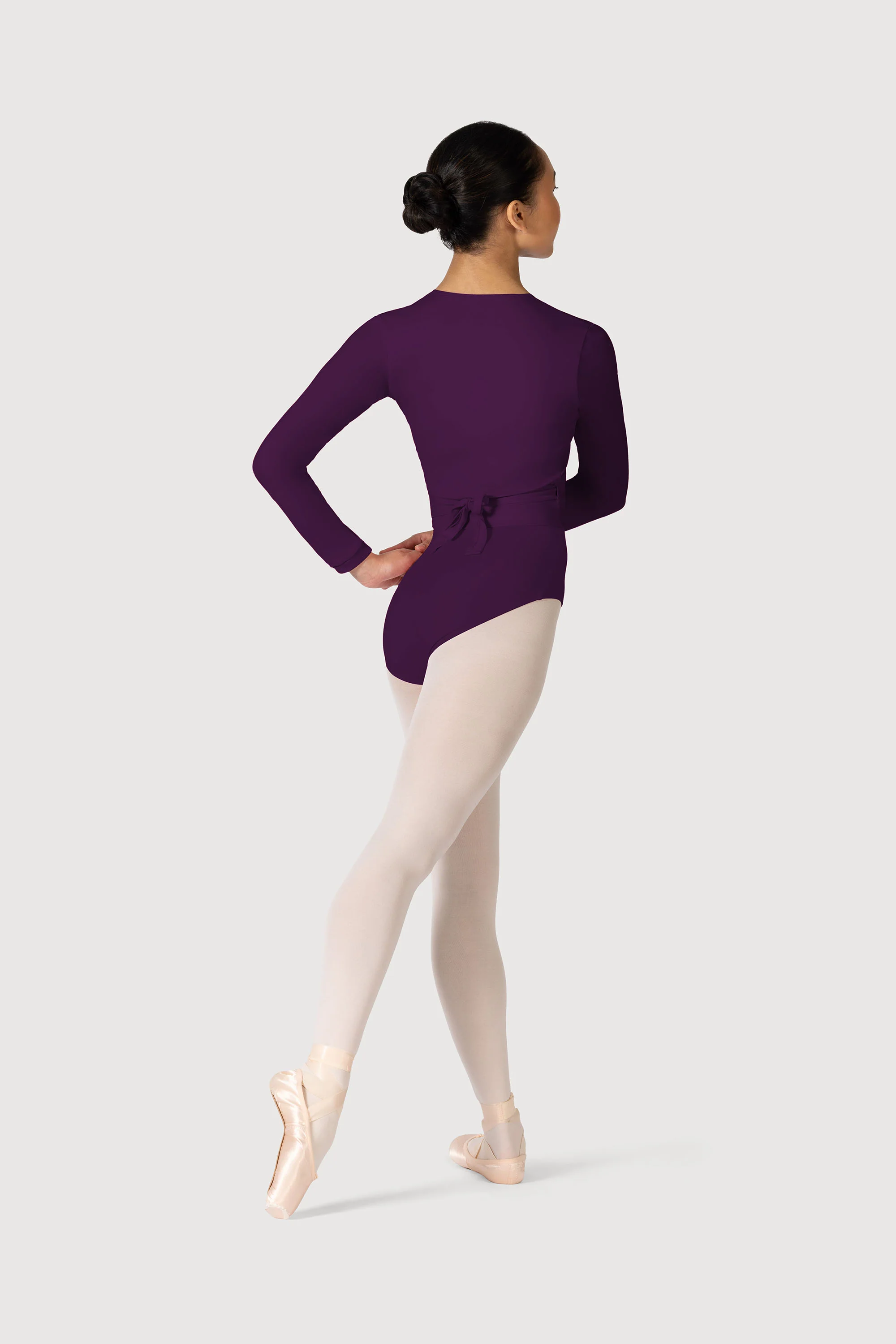 Z0858L - Bloch Overture Crossover Womens Long Sleeve Wrap Top - Image 4