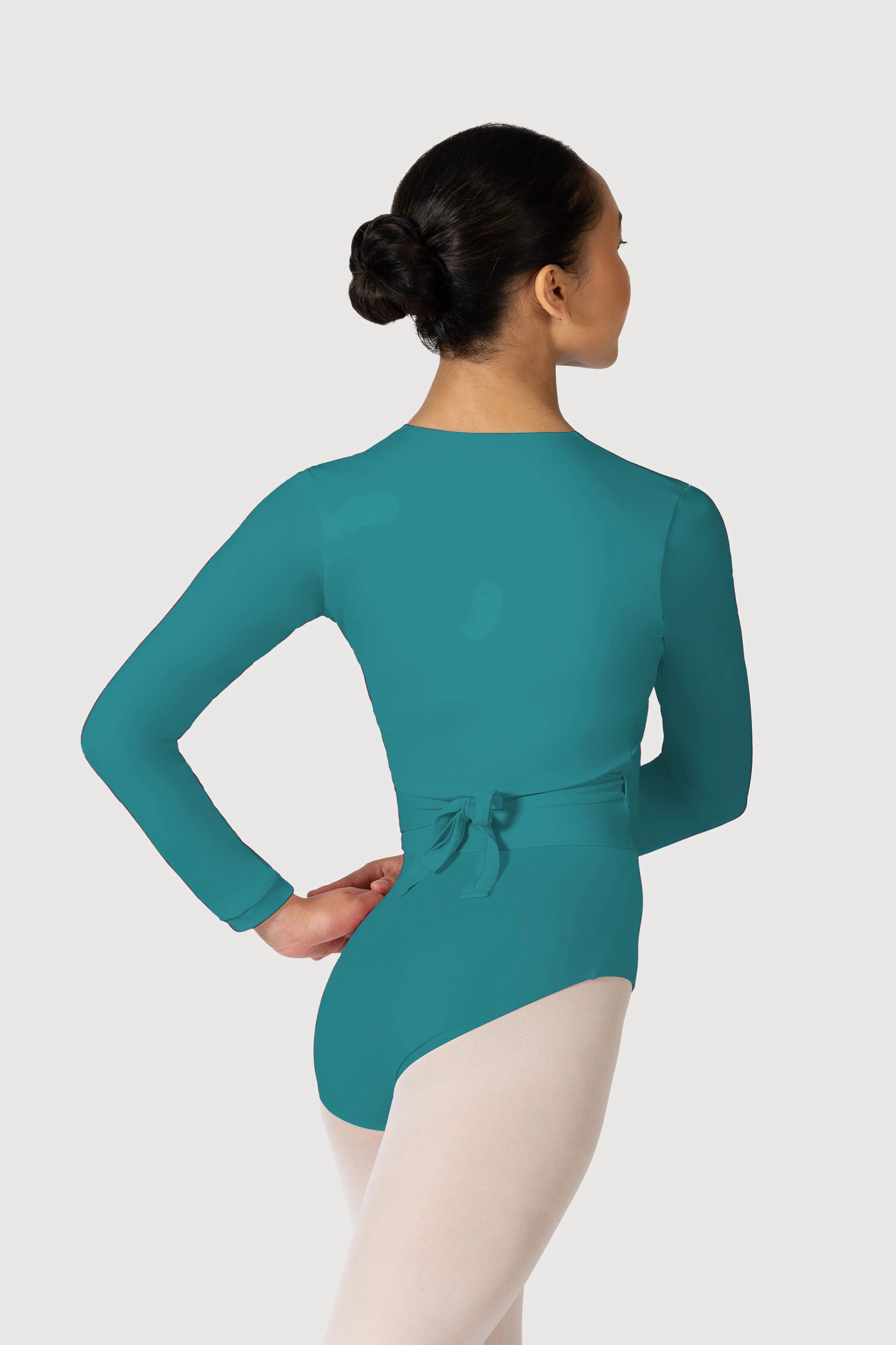 Z0858L - Bloch Overture Crossover Womens Long Sleeve Wrap Top - Image 2