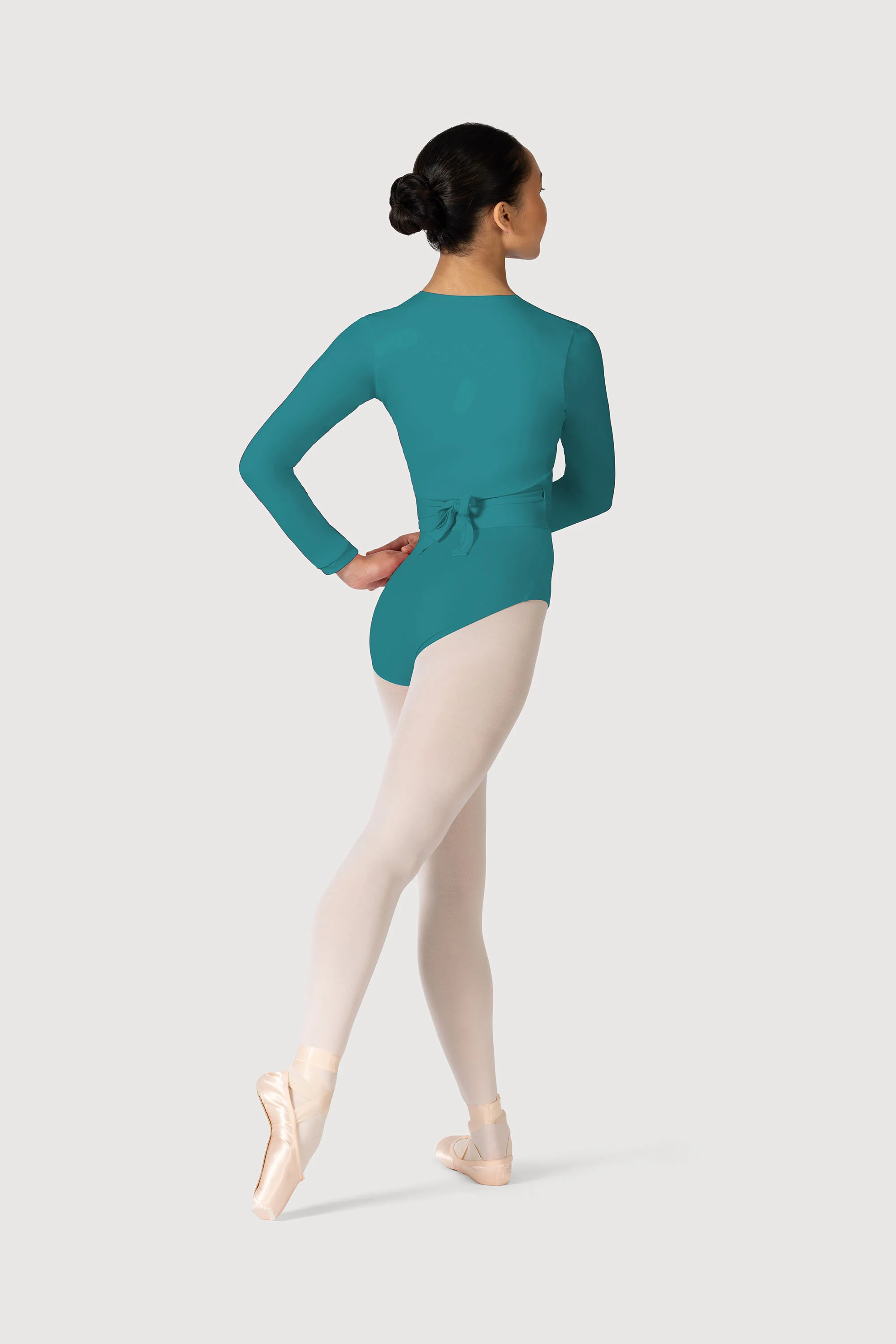 Z0858L - Bloch Overture Crossover Womens Long Sleeve Wrap Top - Image 4