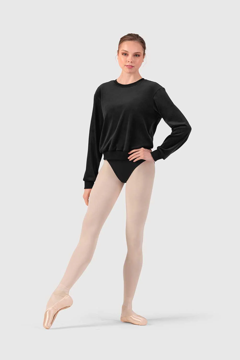 Z530015 - Bloch Caroline Womens Velvet Crew Jumper - Image 4