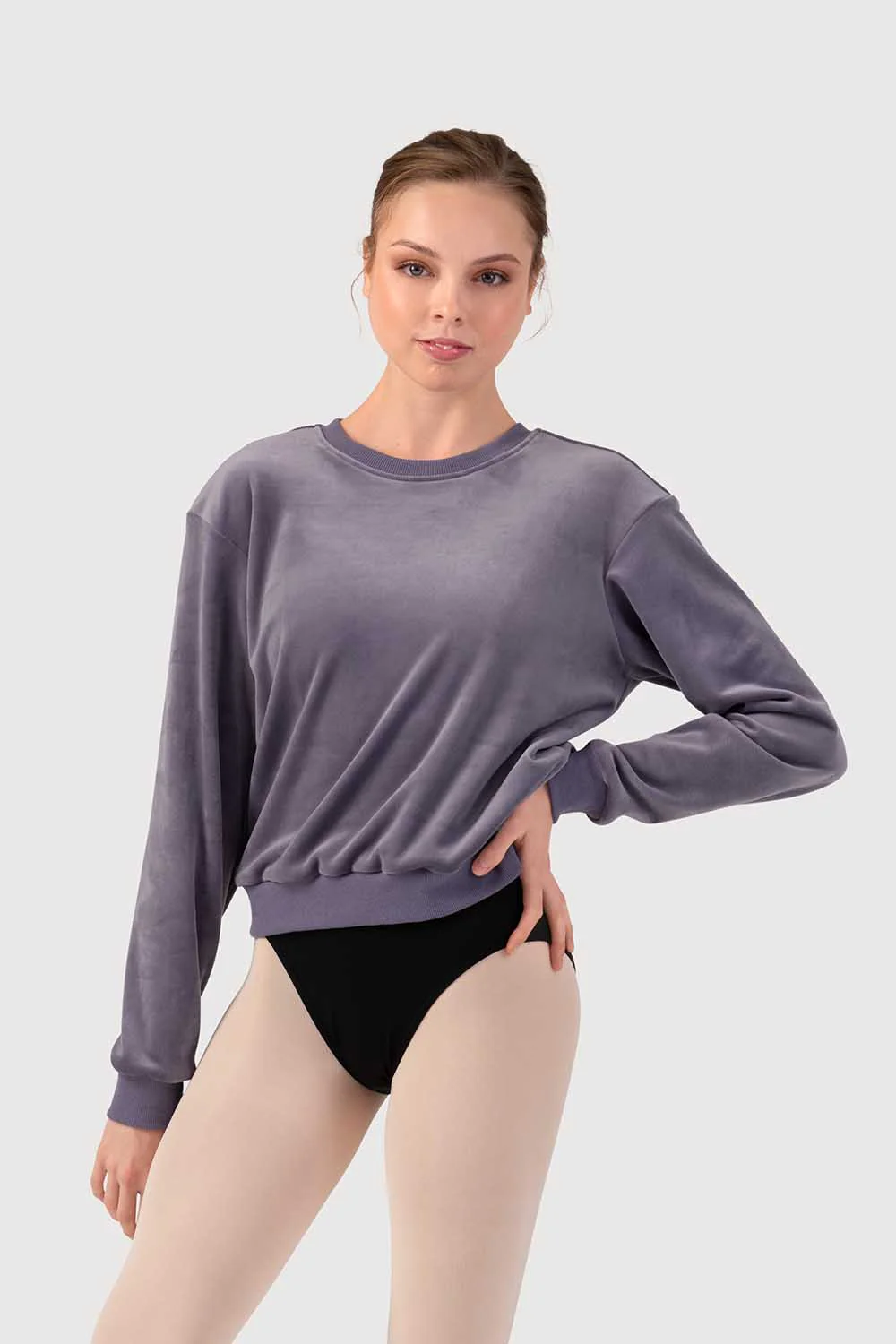 Z530015 - Bloch Caroline Womens Velvet Crew Jumper - Image 3