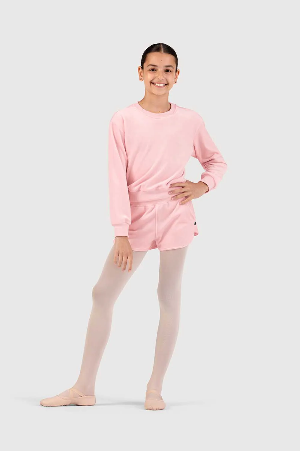 Z530016G - Bloch Lily Girls Velvet Crew Jumper - Image 3