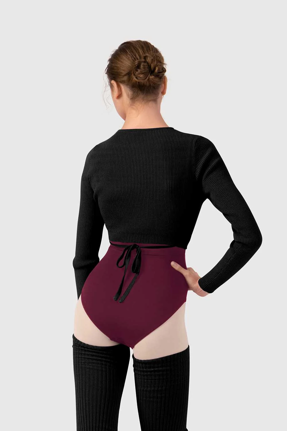 Z530018 - Bloch Celeste Knit Womens Long Sleeve Wrap Top - Image 2