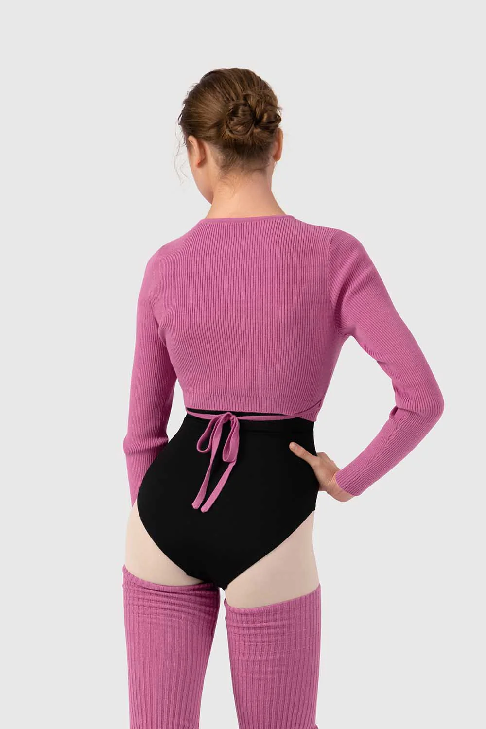 Z530018 - Bloch Celeste Knit Womens Long Sleeve Wrap Top - Image 2