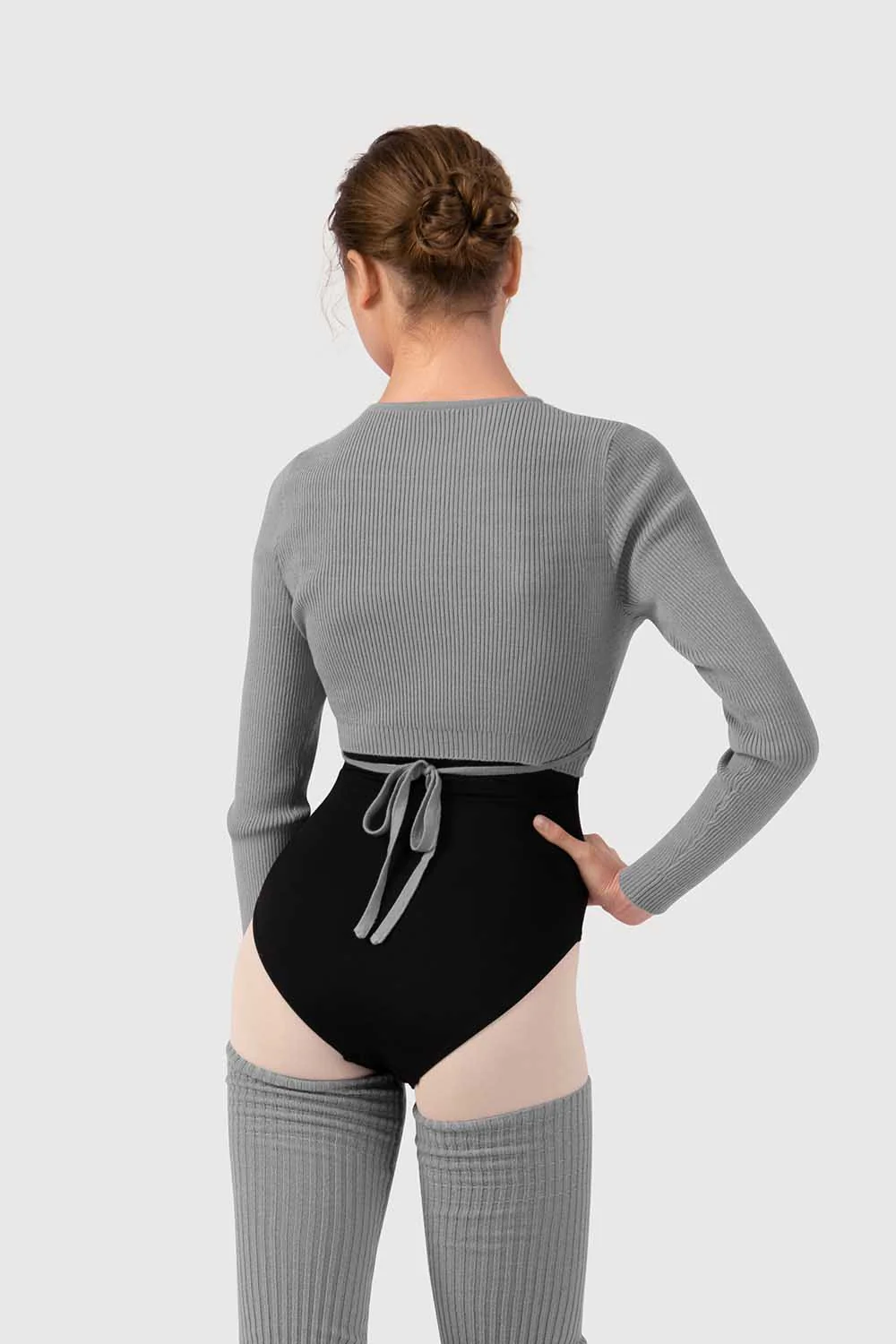 Z530018 - Bloch Celeste Knit Womens Long Sleeve Wrap Top - Image 2