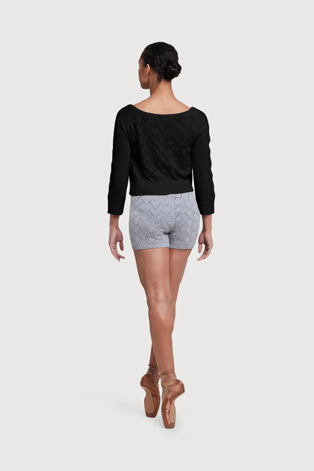 Z55206 - Bloch Viola Diamond Knit Womens 3/4 Sleeve Sweater - Image 4