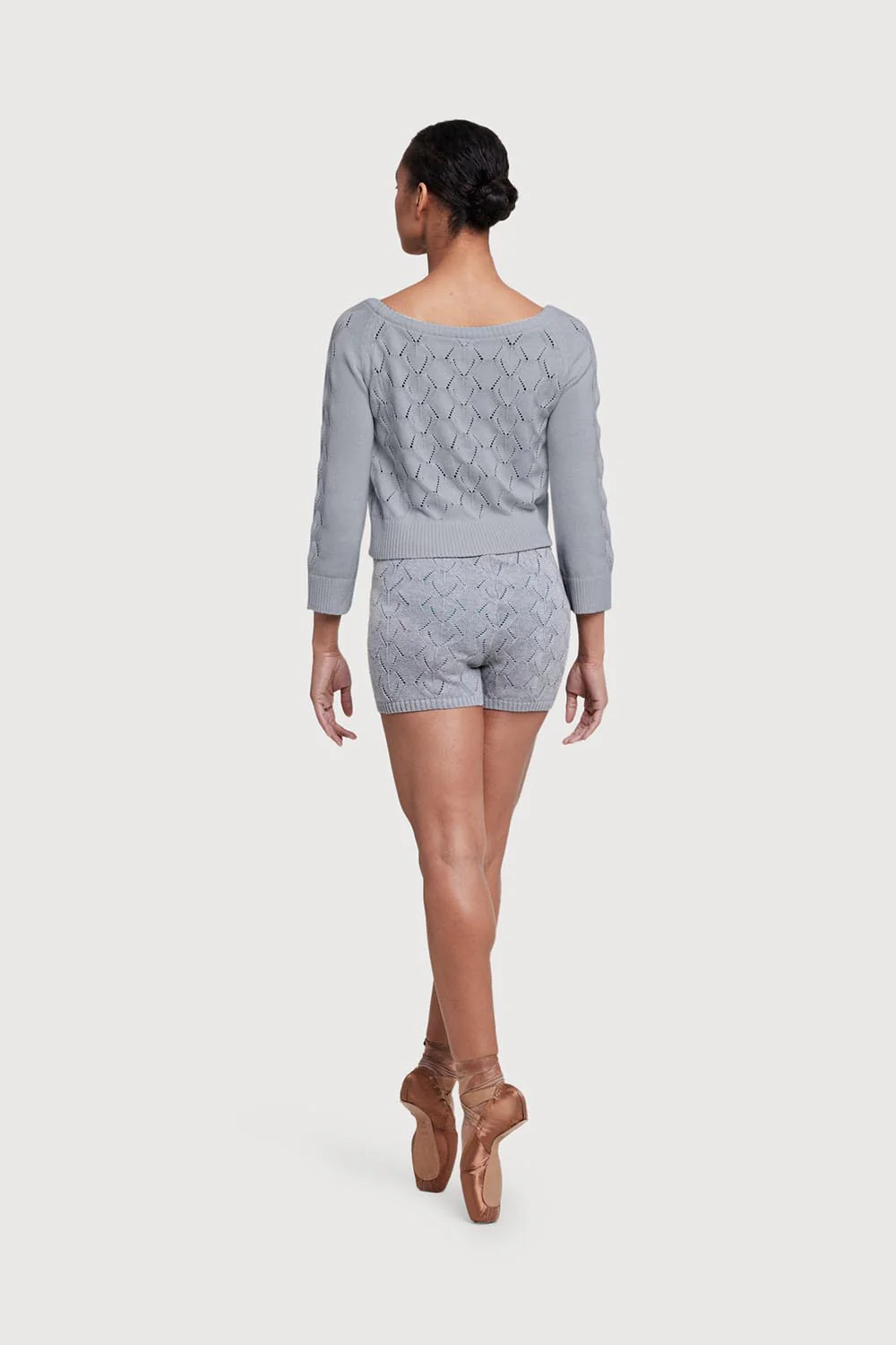 Z55206 - Bloch Viola Diamond Knit Womens 3/4 Sleeve Sweater - Image 4