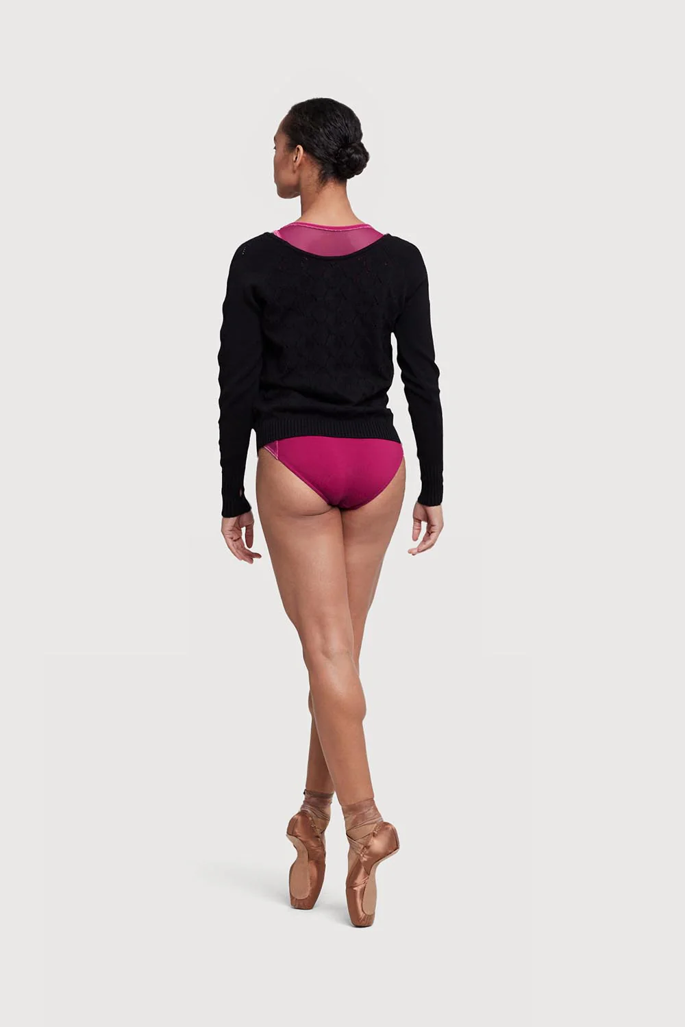 Z55249 - Bloch Mila Diamond Knit Womens Long Sleeve Sweater - Image 4