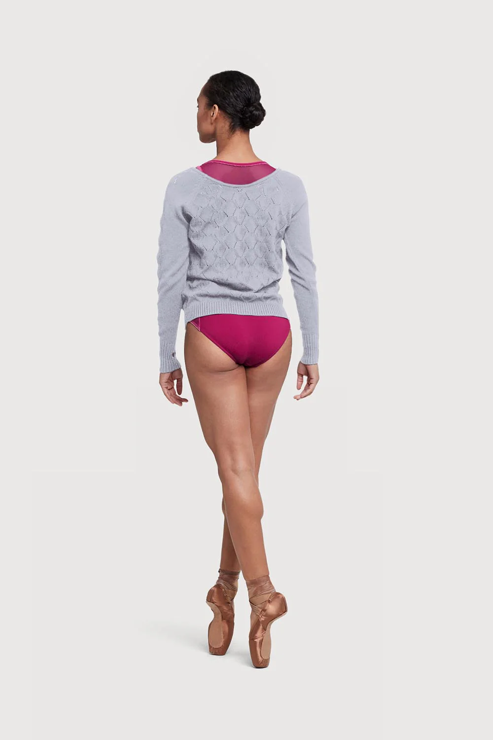 Z55249 - Bloch Mila Diamond Knit Womens Long Sleeve Sweater - Image 4