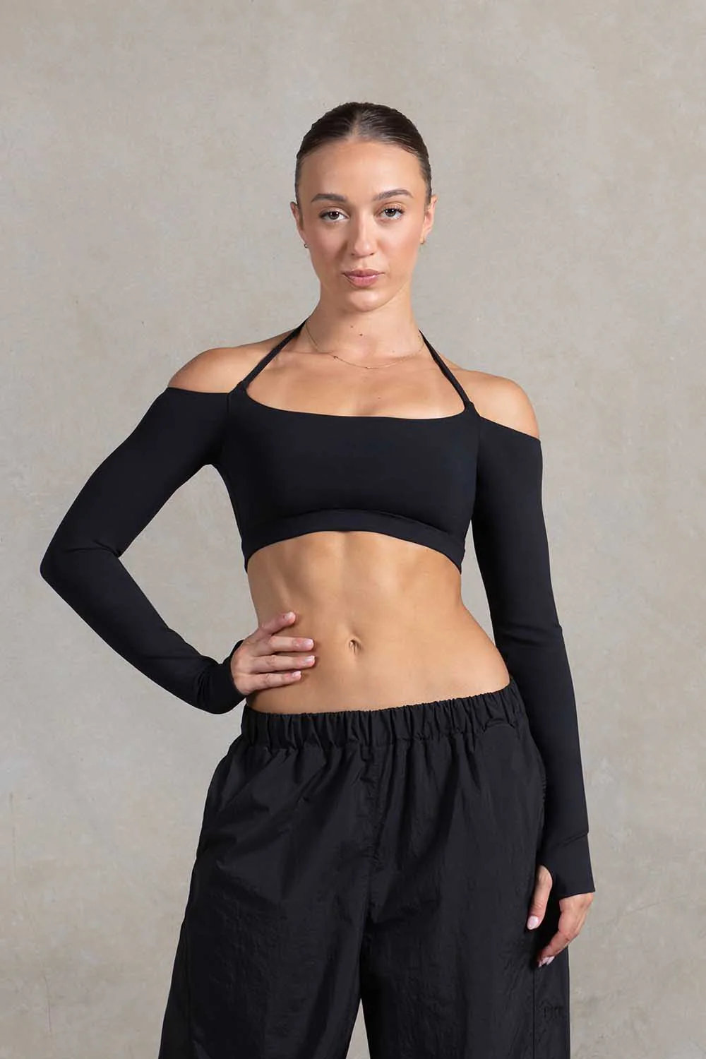 Z55765 - Long Sleeve Bolero Crop