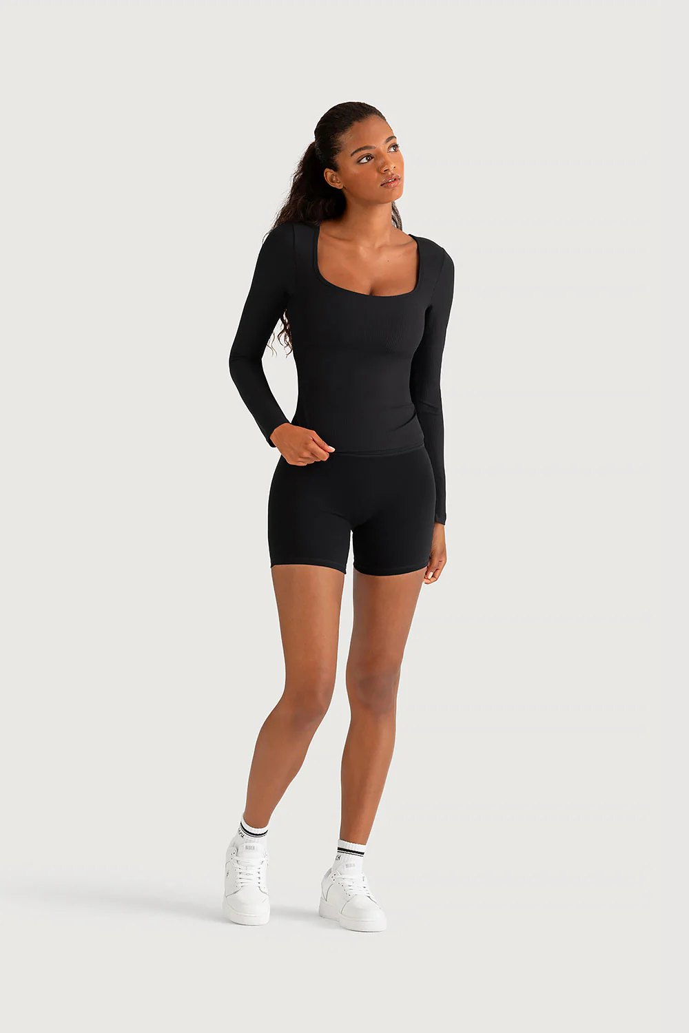Z5683Y - Rib Essential Long Sleeve Top - Image 3