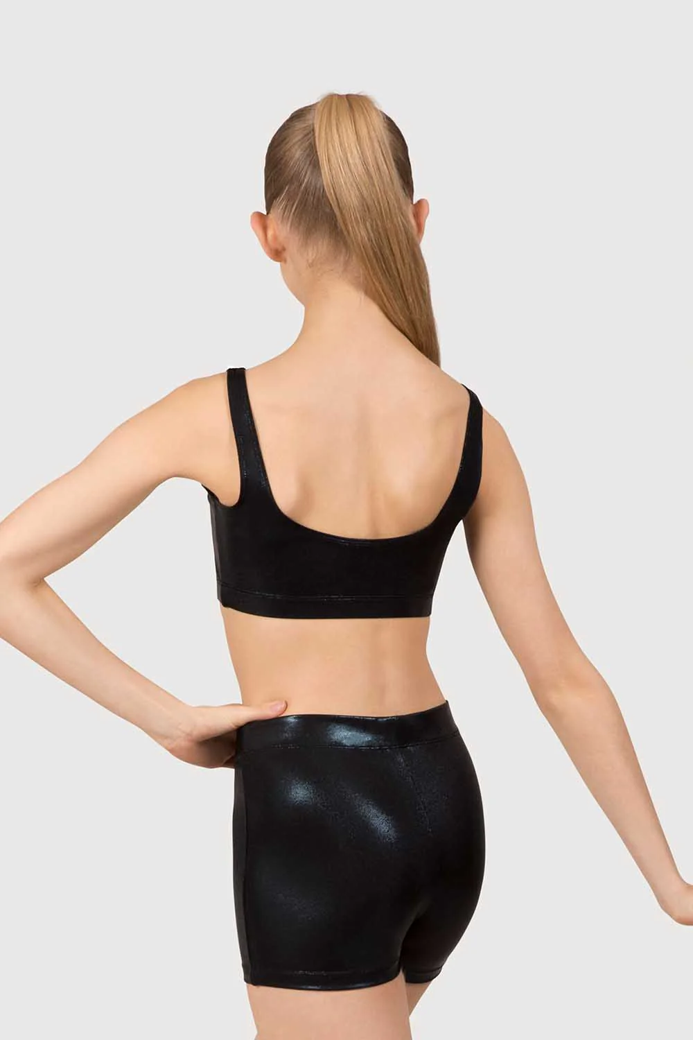 ZL5111 - Leo Basic Foil Tank Crop Top - Image 2